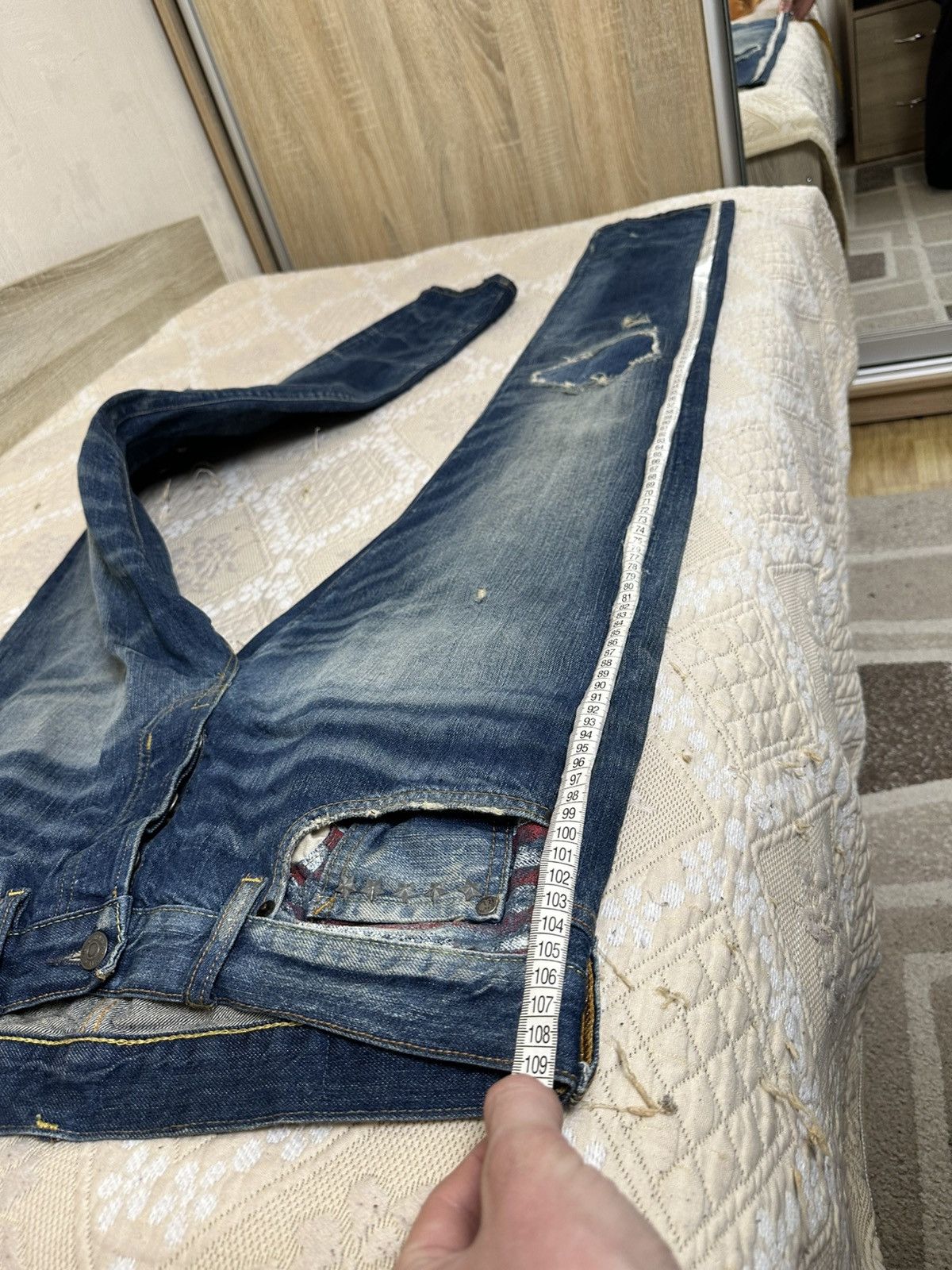 Denim & Supply Ralph Lauren 🔥 FW14 Denim Supply Ralph Lauren Distressed Denim Jeans Pant Size US 33 - 17 Thumbnail