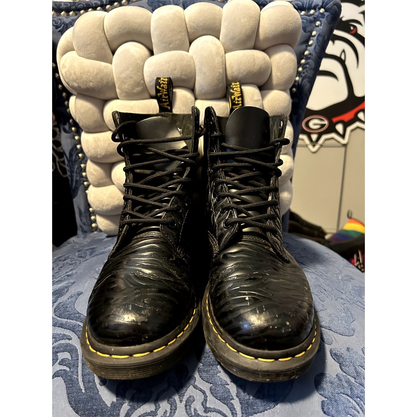 Dr. Martens Dr Martens Black Zebra Embossed Size 8/EU 39 Size US 8 / IT 38 - 4 Thumbnail