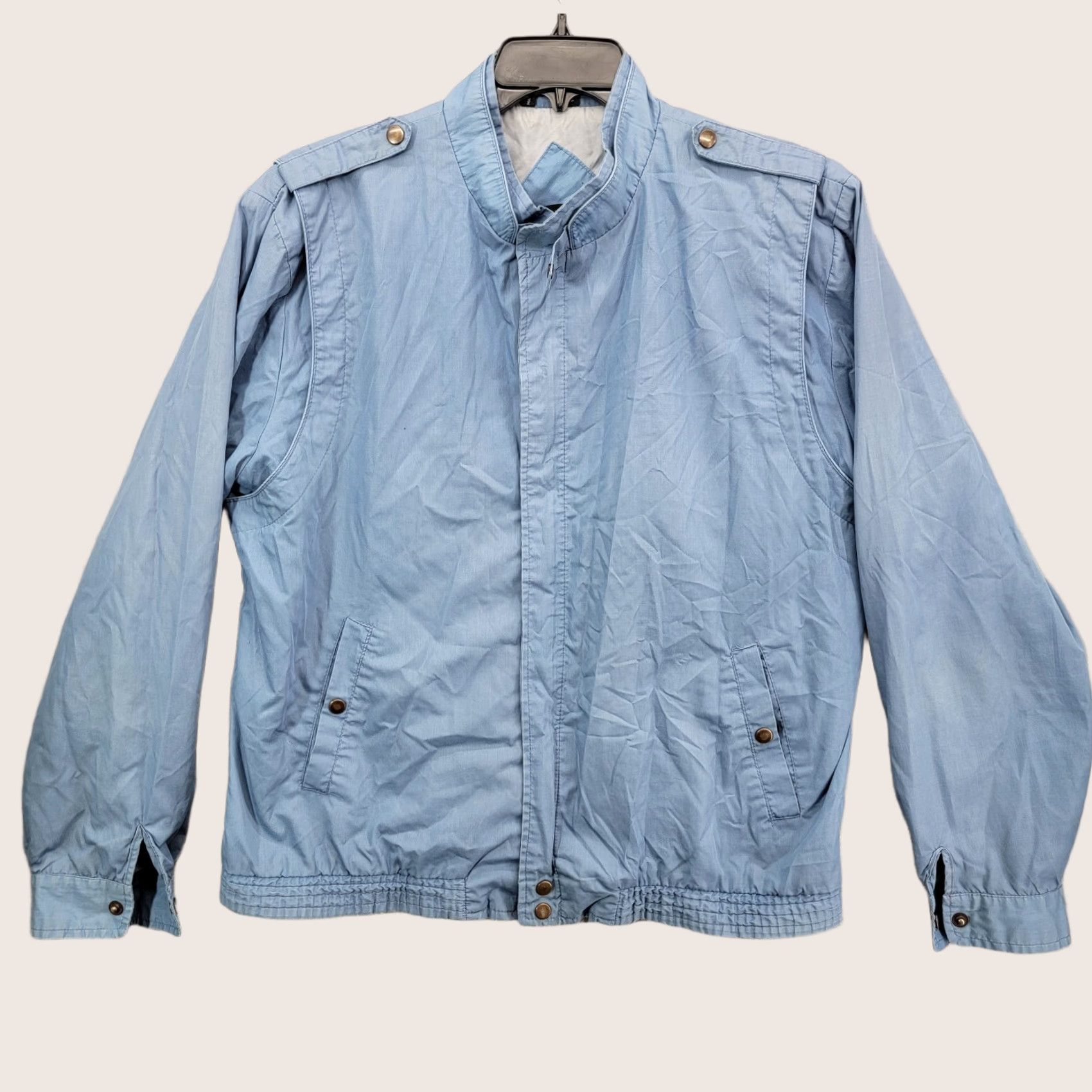 Vintage VINTAGE Grais Jacket Windbreaker Shirt Coat Size 46 Blue Brown Mens 1980s Coast Outdoors Milieu Size US S / EU 44-46 / 1 - 1 Thumbnail