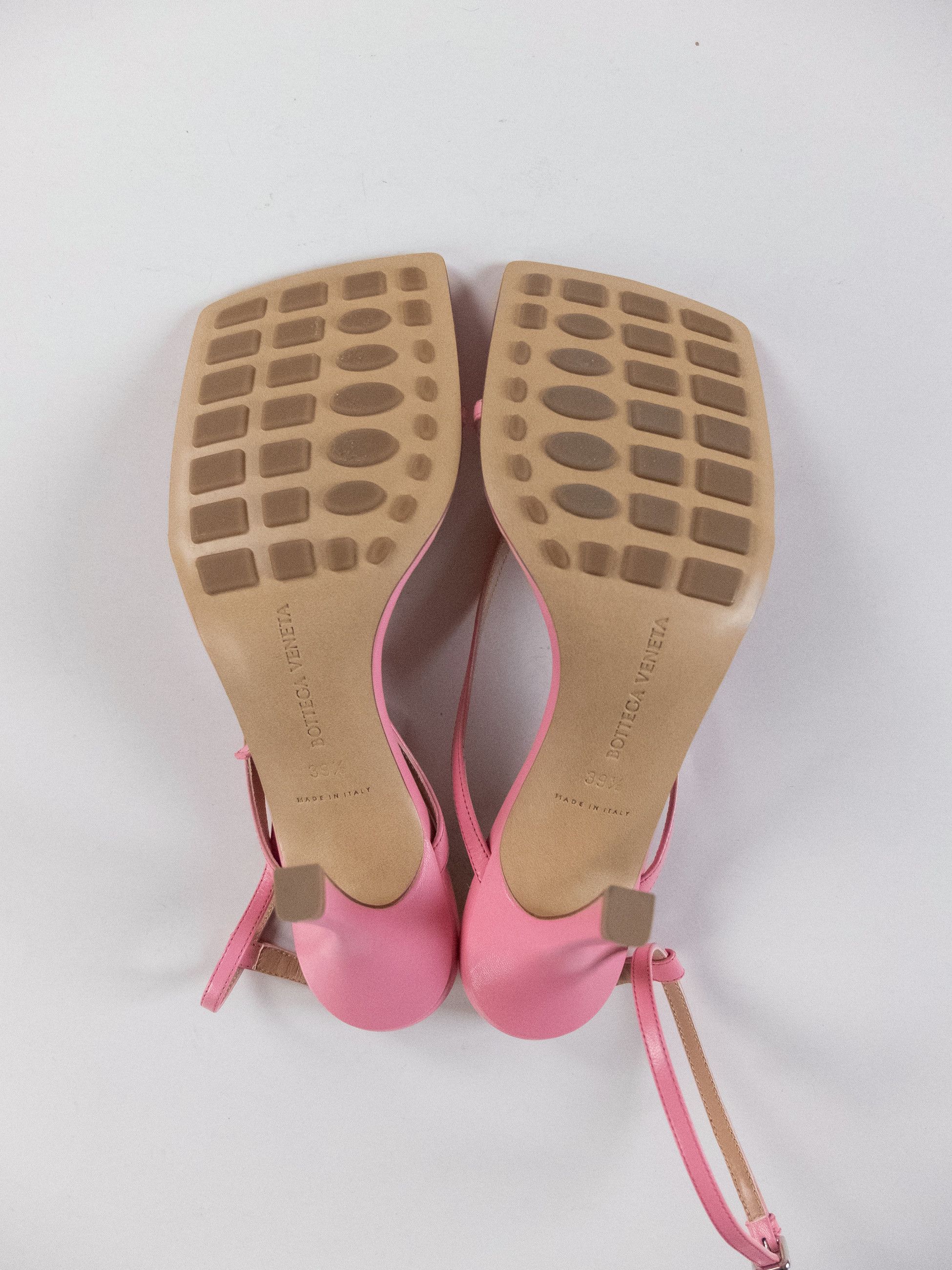 Bottega Veneta BOTTEGA VENETA Stretch blossom pink leather sandals 9.5 39.5 Size US 9.5 / IT 39.5 - 8 Thumbnail