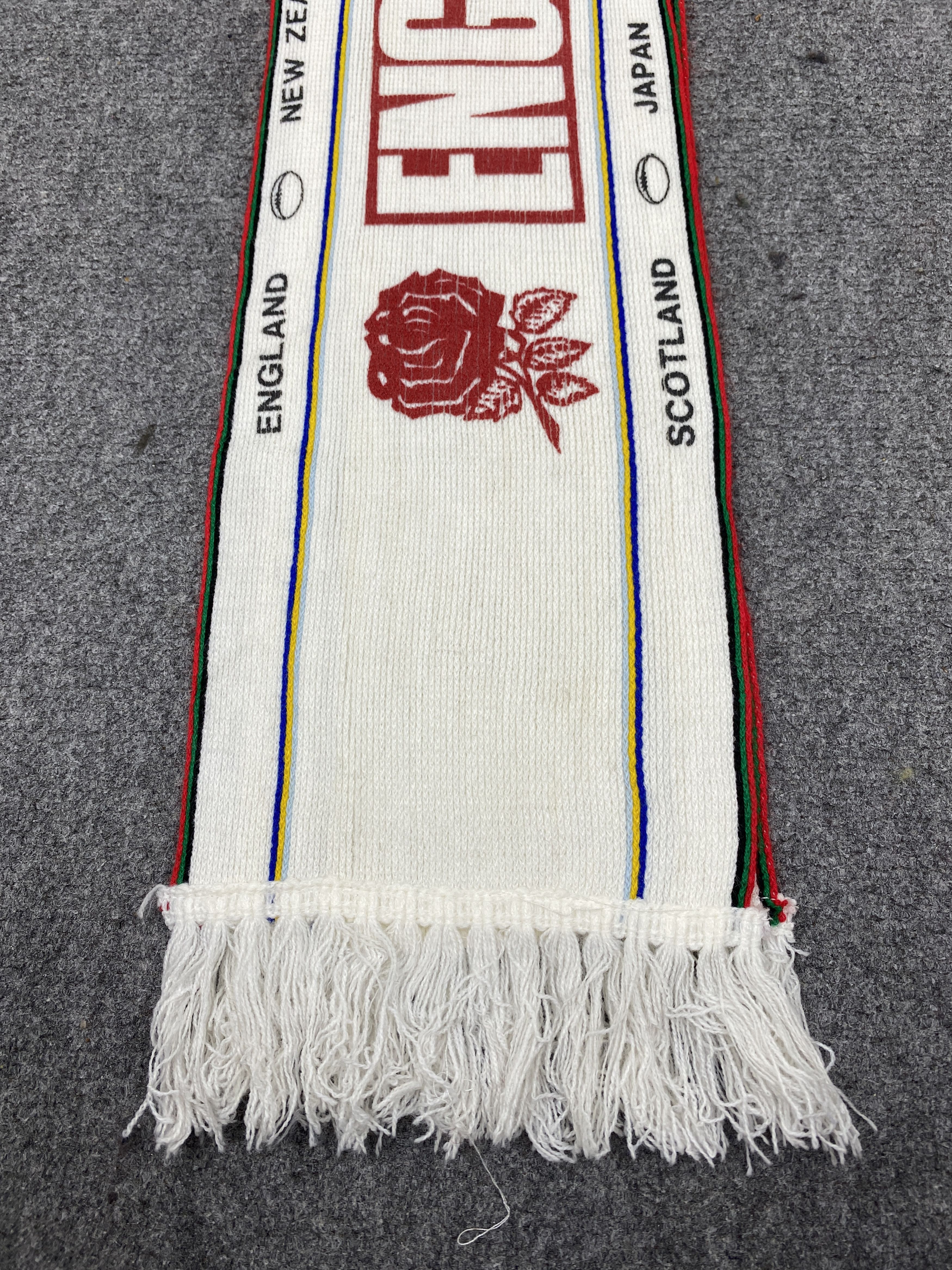 Vintage England Rugby World Cup 1991 Scarf / Neckwear SC0337 Size ONE SIZE - 3 Thumbnail
