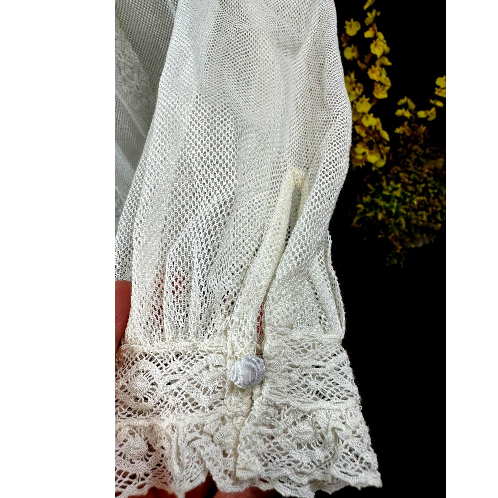 Other St Roche Ruffle Lace Embroidered Flores Top White Size 4 Size S / US 4 / IT 40 - 11 Thumbnail