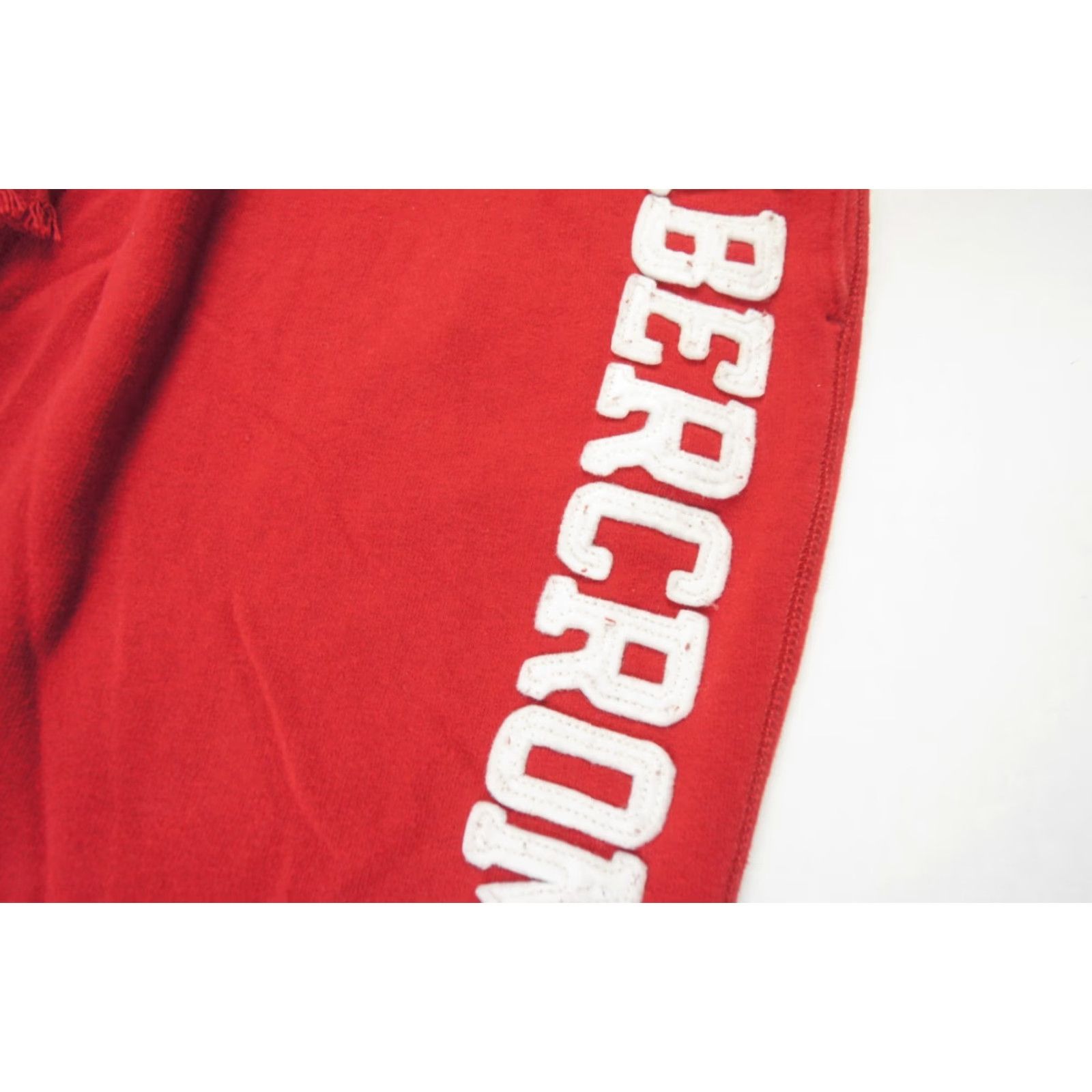 Abercrombie & Fitch Abercrombie & Fitch Sweatpants Womens Large Red Fleece Logo Spellout Flaws Size 36" / US 14 / IT 50 - 3 Thumbnail