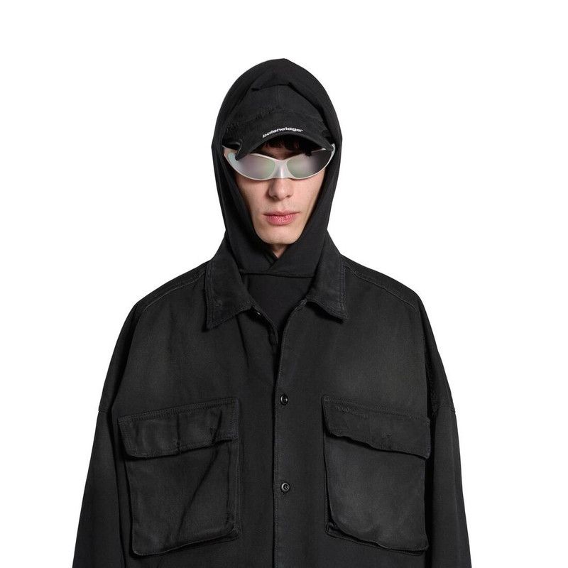 Balenciaga o1mt1gz0226 BB Corp Cargo Shirt Large Fit In Black Size US L / EU 52-54 / 3 - 5 Thumbnail