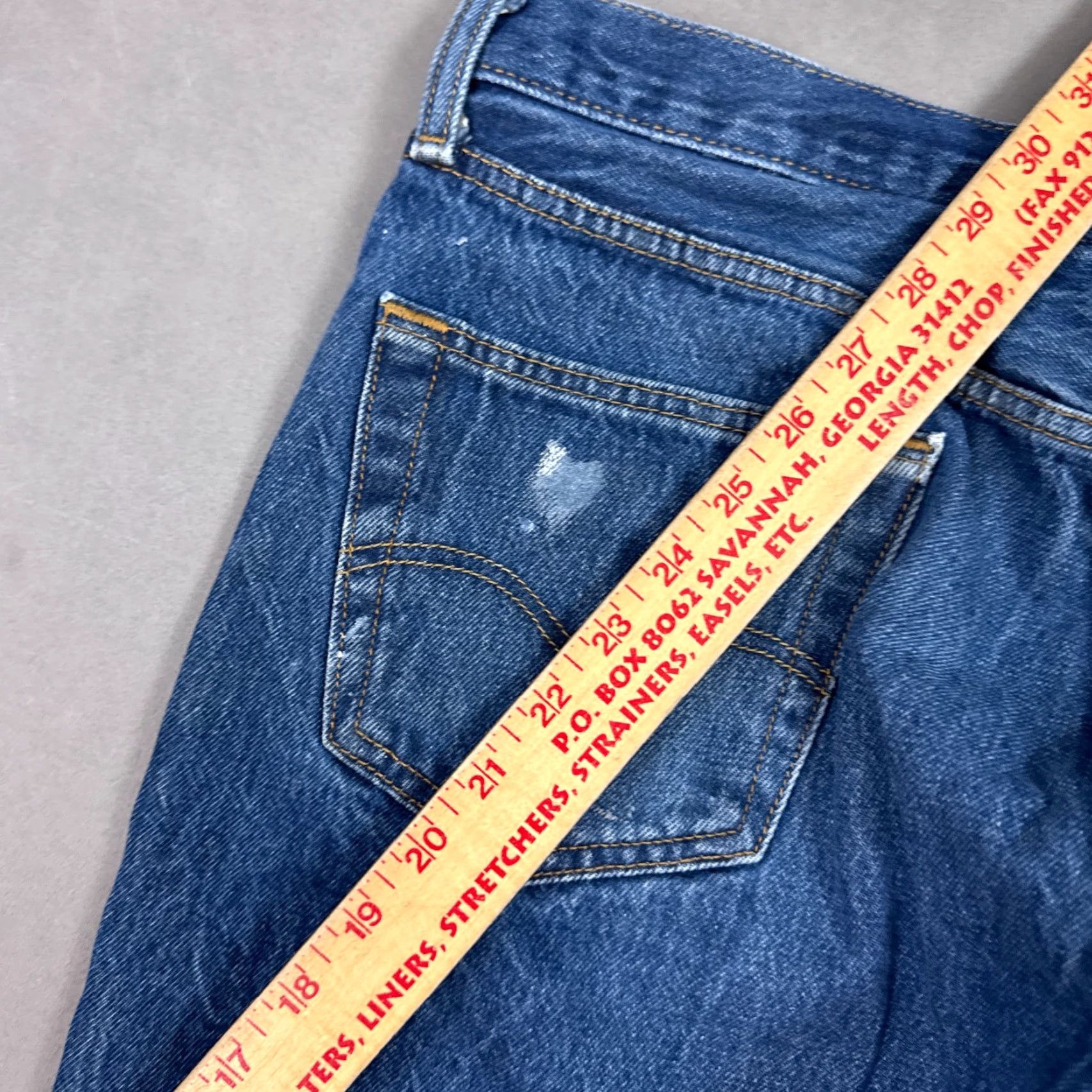 Levi's Levi's 501 Jeans Men 34x30 Blue Button Fly Pant Faded Painted Workwear (Tag36x32) Casual Straight 34x30 Men Blue Jeans Size US 36 / EU 52 - 7 Thumbnail