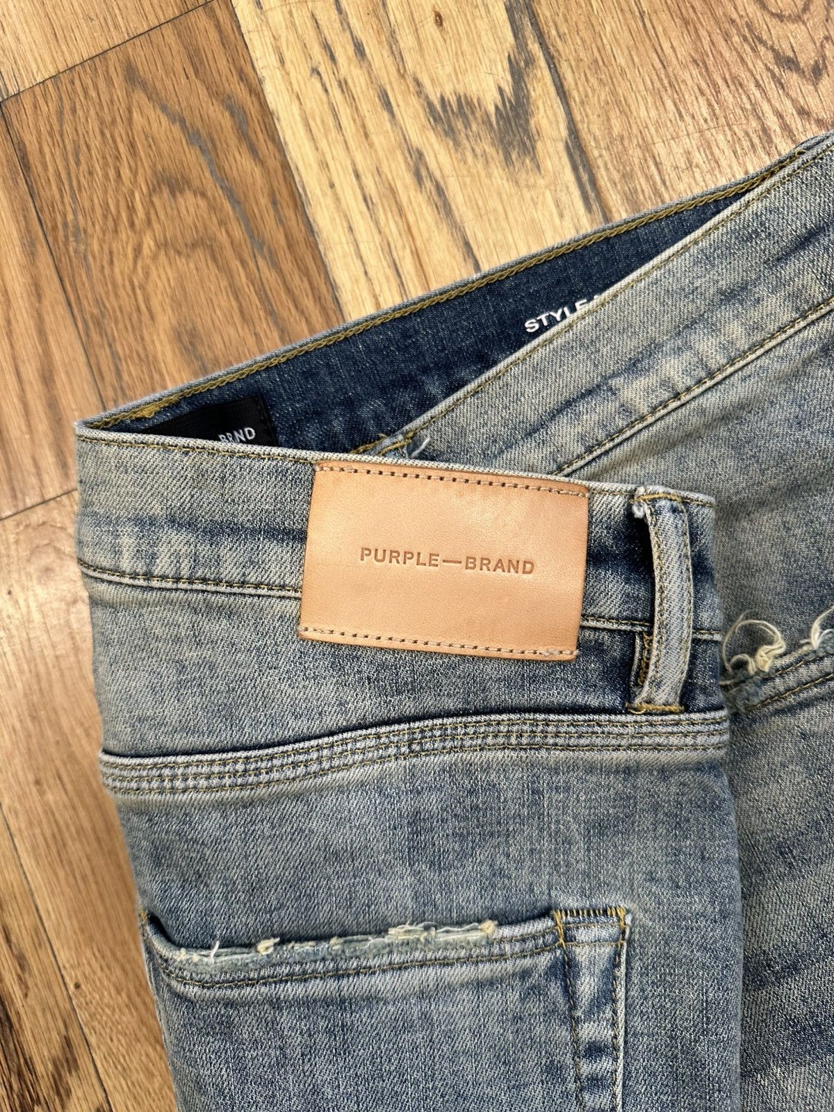 Purple Brand Purple Brand Plain Acid Washed Blue Denim Jeans Size 32 Size US 32 / EU 48 - 4 Thumbnail