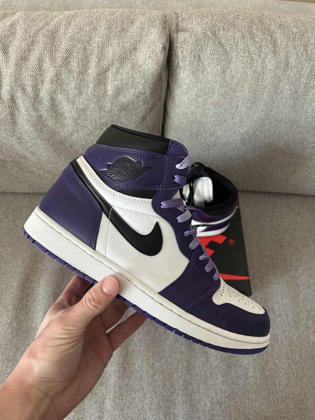 Jordan Brand × Nike Jordan 1 High Court Purple White Size US 10 / EU 43 - 2 Thumbnail