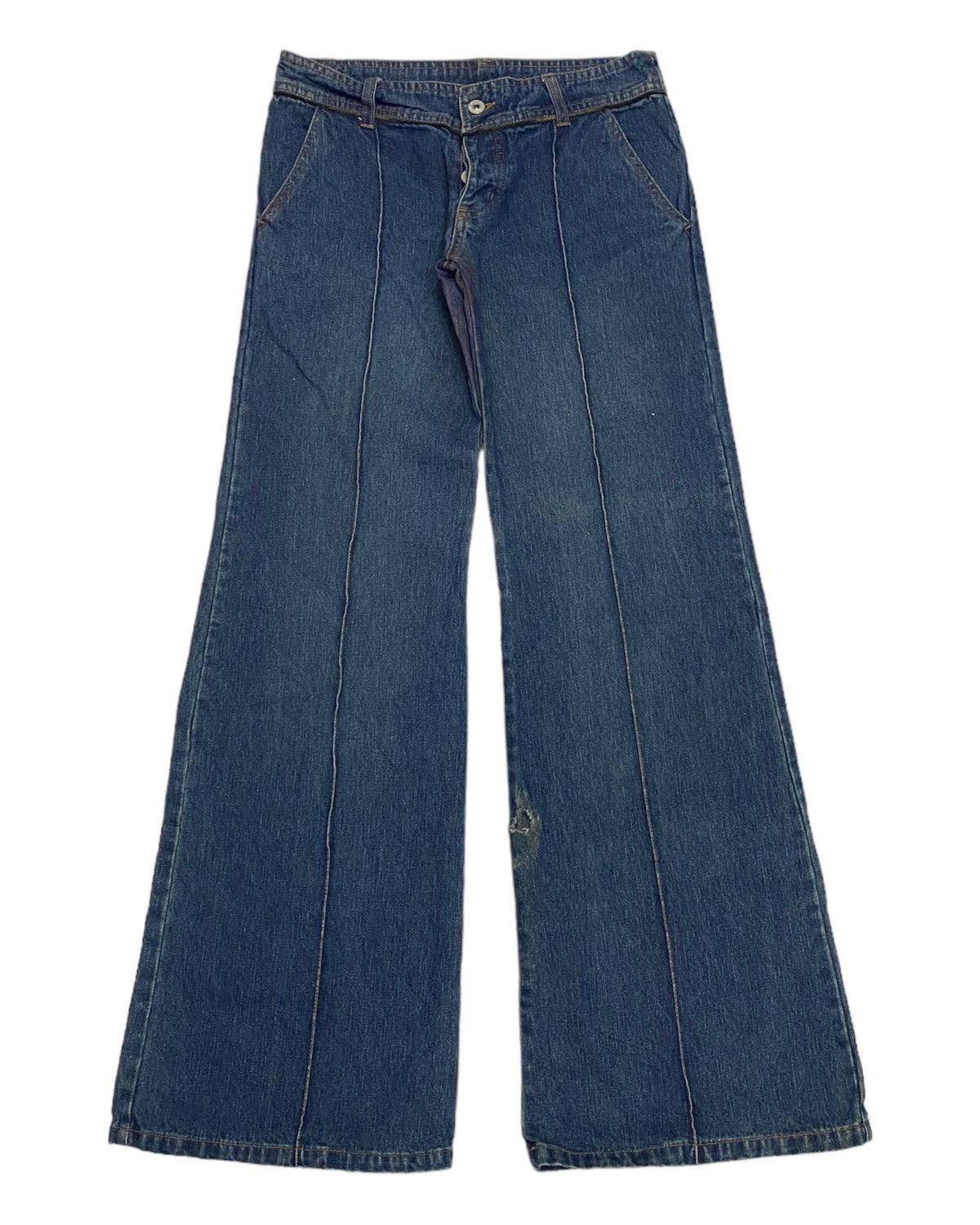 Hysteric Glamour JAPANESE AVANT GARDE STYLE FLARE DISTRESSED DENIM JEANS Size US 30 / EU 46 - 1 Thumbnail