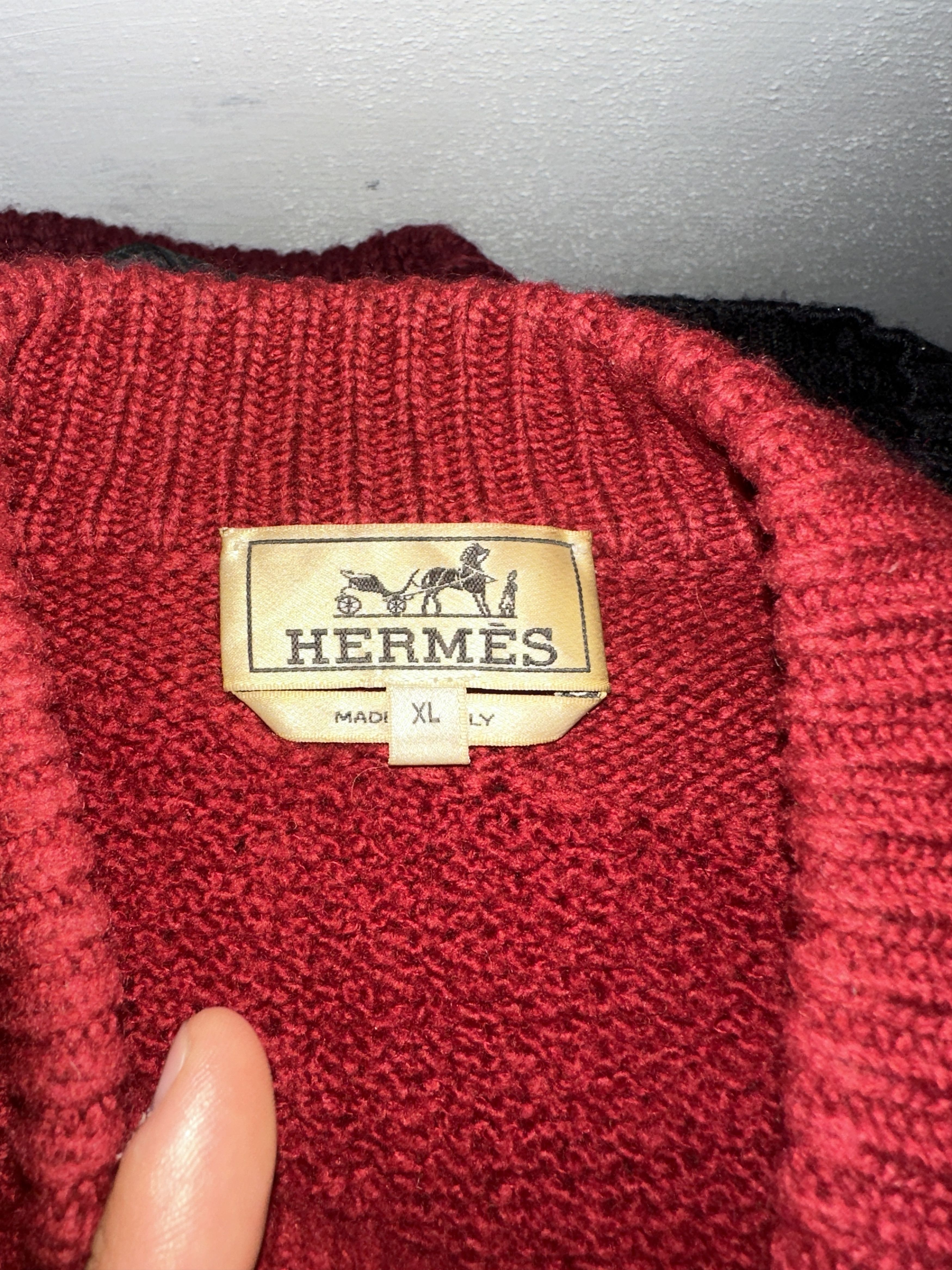 Hermes Rare Hermès Cashmere Blend Half-Zip Knit Sweater Size XL Size US XL / EU 56 / 4 - 16 Thumbnail