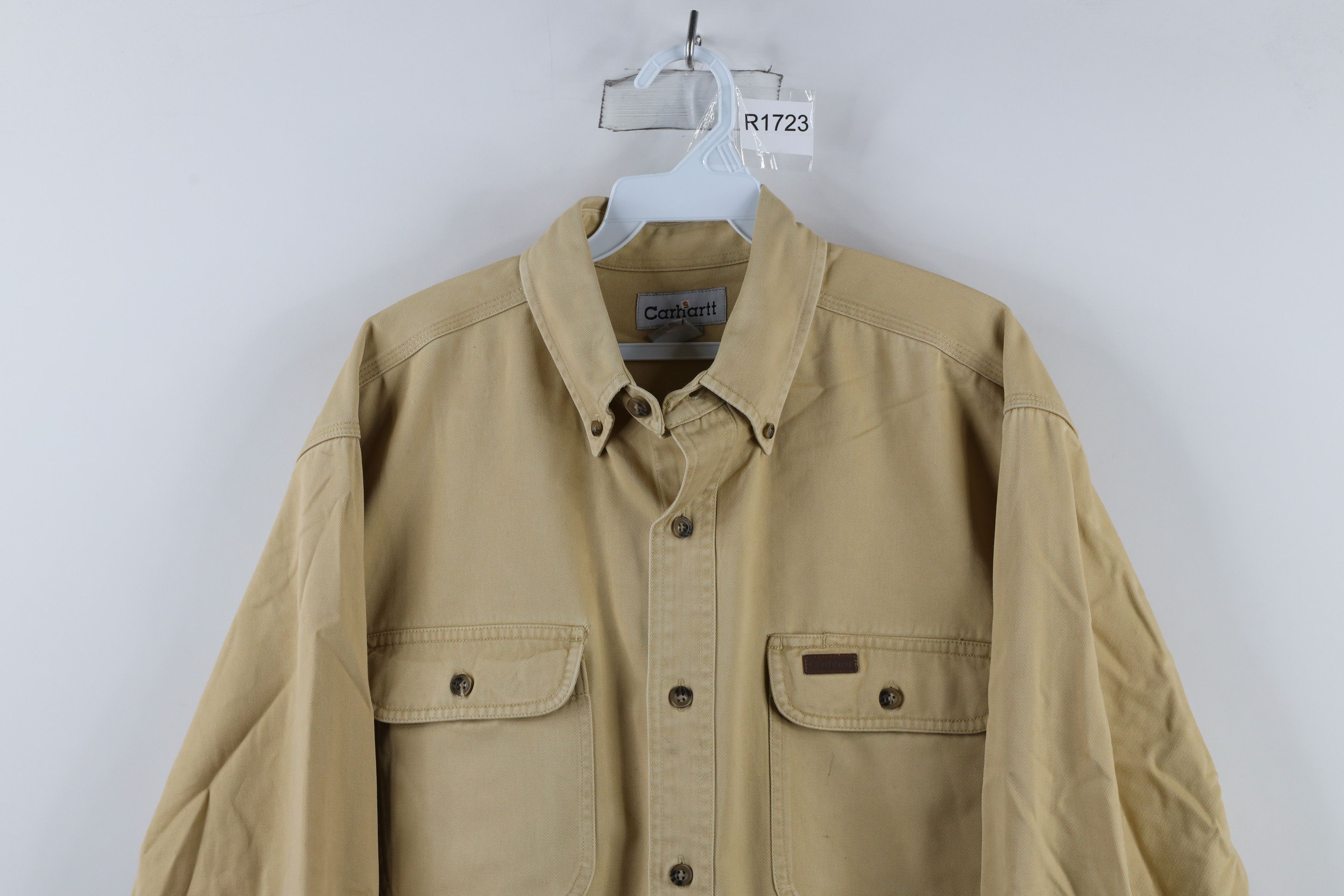 Carhartt × Vintage Vintage Carhartt Heavyweight Collared Button Down Shirt Size US M / EU 48-50 / 2 - 2 Thumbnail