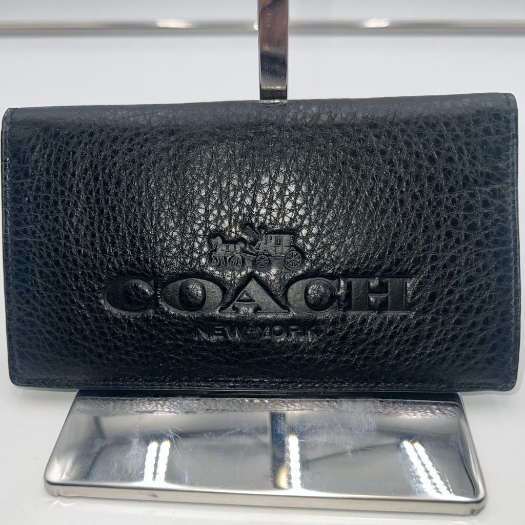 Coach Coach Black Leather Checkbook Cover Size ONE SIZE - 2 Thumbnail