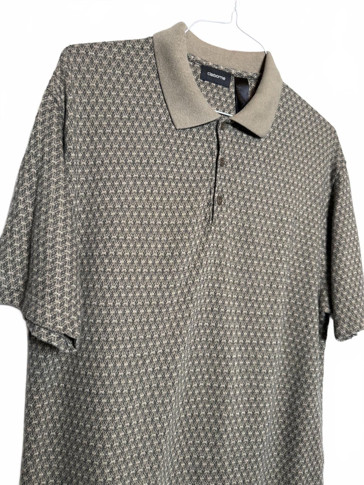 Liz Claiborne Vintage Retro Men's Polo Shirt Brown Patterned Size Large Size US L / EU 52-54 / 3 - 1 Thumbnail