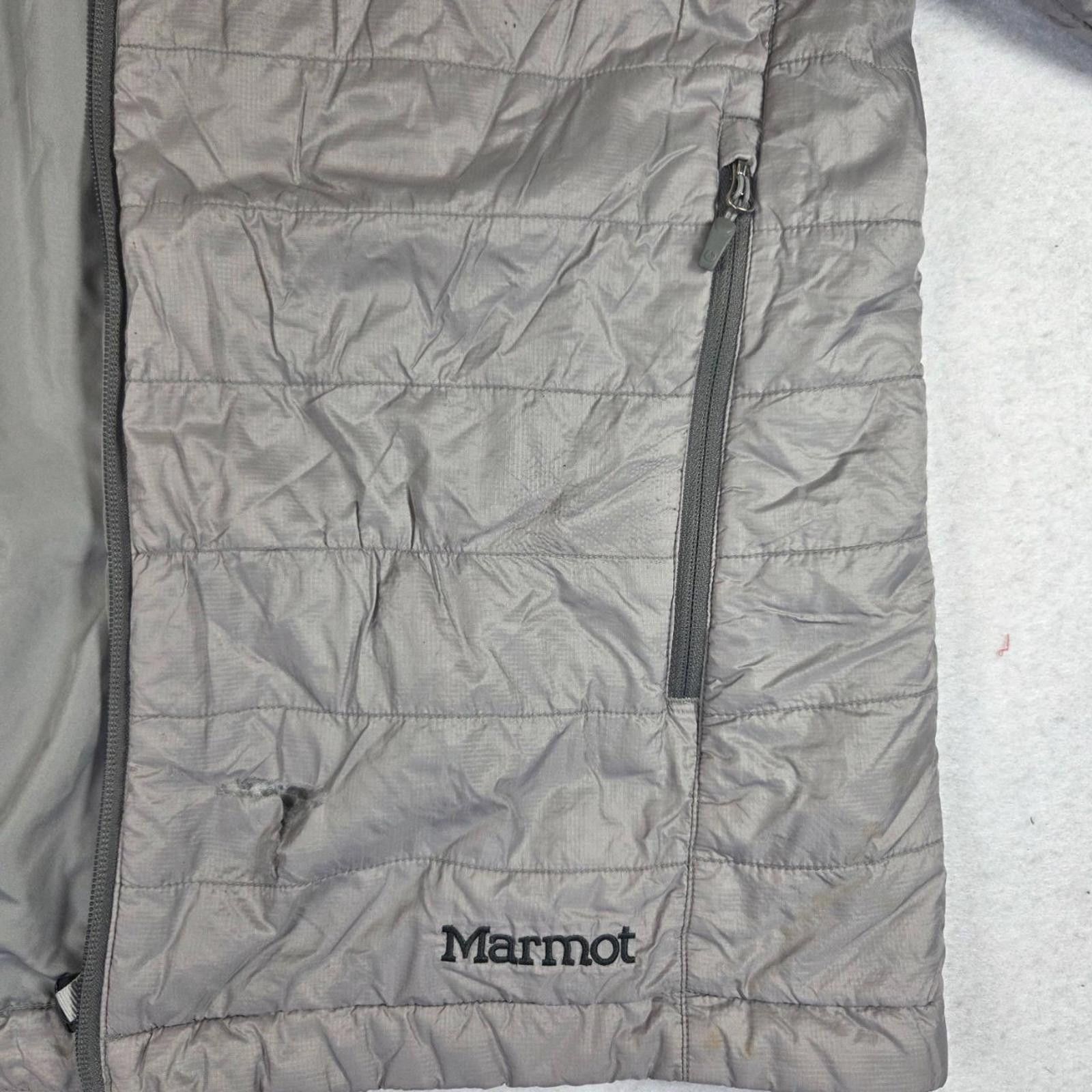 Marmot Marmot Puffer Jacket Mens Large Grey Quilted Damaged/Flawed Size US L / EU 52-54 / 3 - 11 Thumbnail