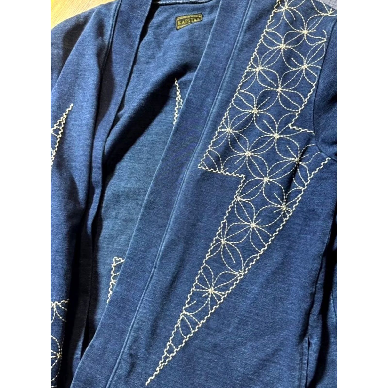 Kapital KAPITAL Jacket Men's Size 3 Indigo Tenjiku Sashiko Furoshiki Embroidered Cotton Casual Size US S / EU 44-46 / 1 - 6 Thumbnail