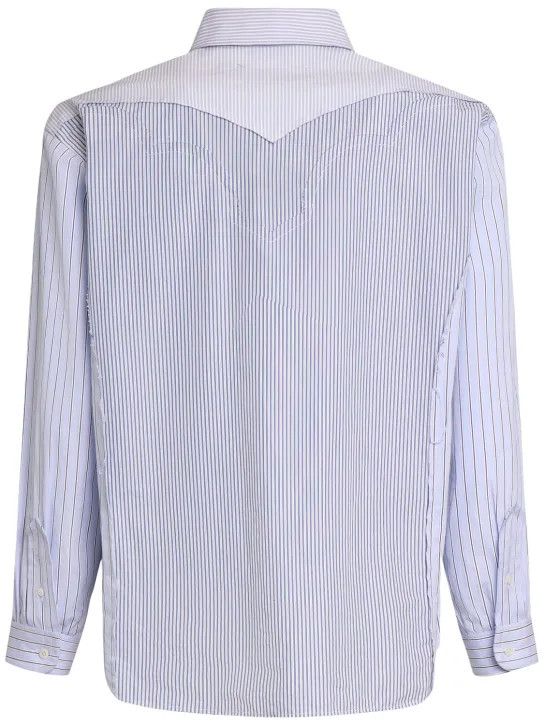 Maison Margiela o1lsvrm0425 Long-Sleeved Shirt in Blue Size US M / EU 48-50 / 2 - 2 Thumbnail