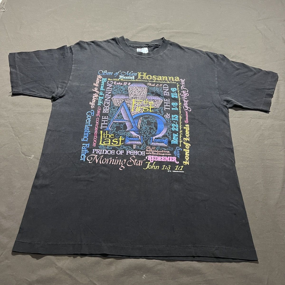 Vintage Vintage 90s Jesus God Holy Bible Promo Tee L Graphic Size US L / EU 52-54 / 3 - 1 Thumbnail