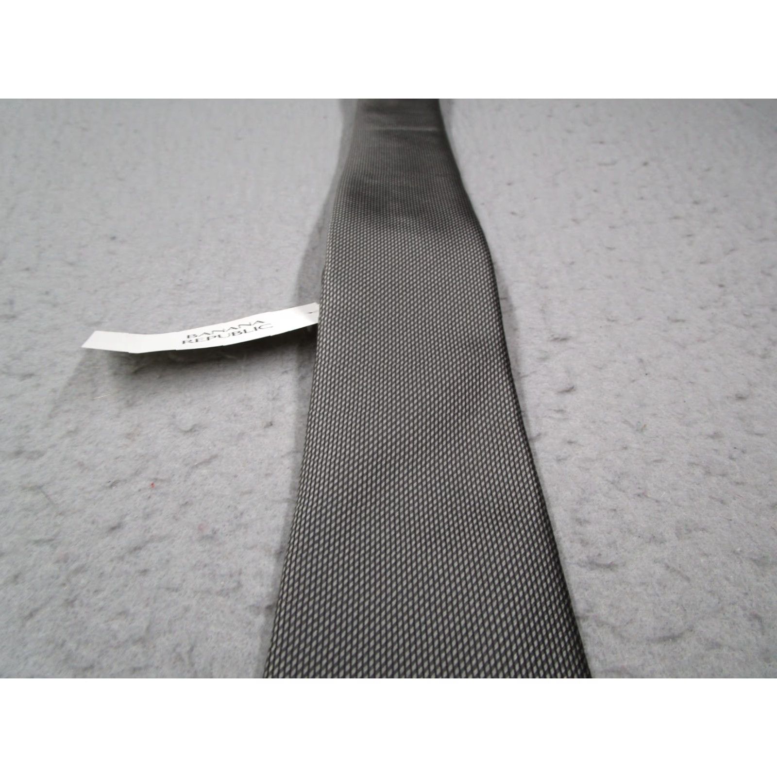 Banana Republic Banana Republic Mens Gray Silk Blend Neck Tie Designer Geometric Abstract - Classic Length 57"-60" Silk Polyester Woven Tie Mens Accessories Size ONE SIZE - 2 Thumbnail