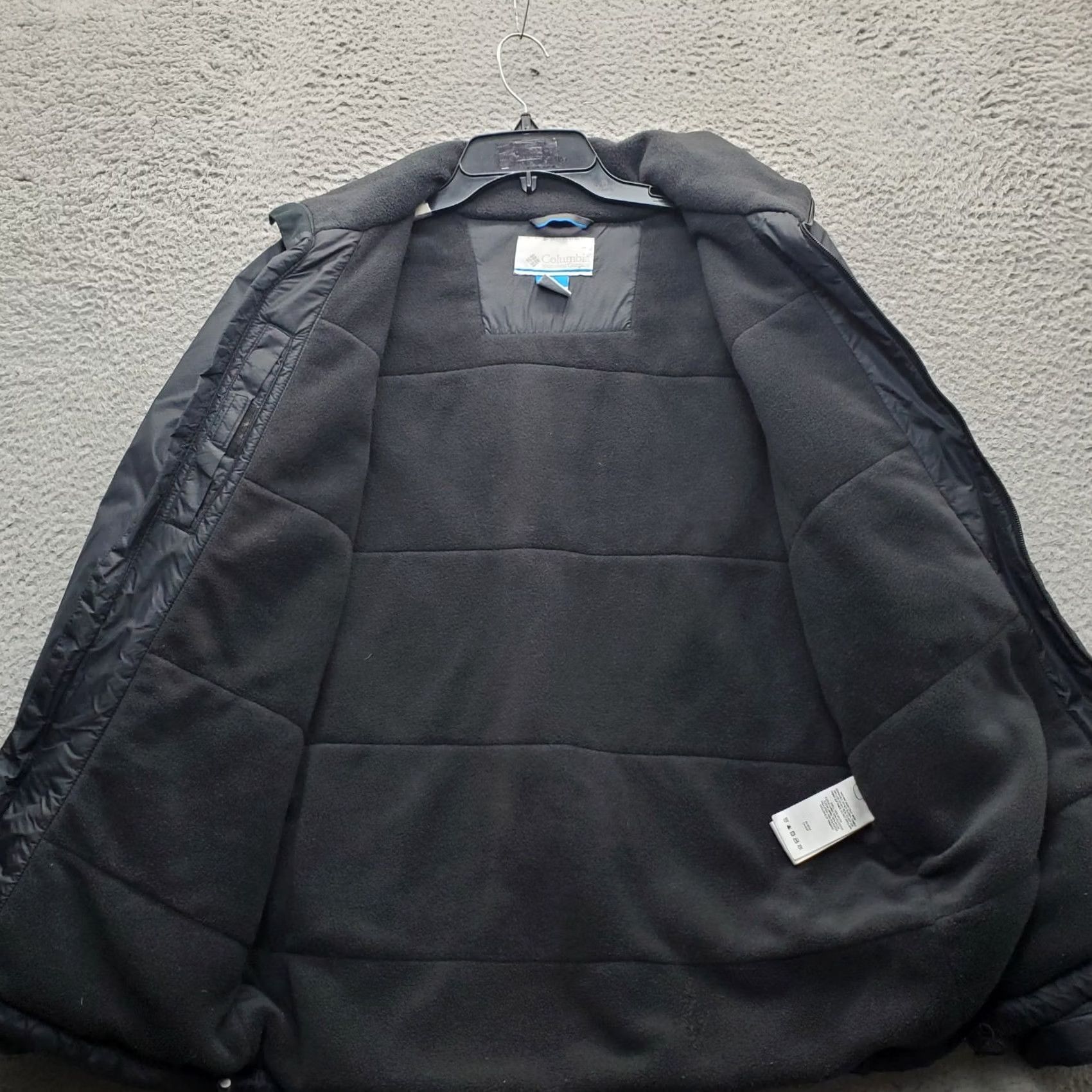 Vintage Columbia Windbreaker Jacket Mens Small Black Fleece Lined Adjustable Drawcord Hem Zip Full Zip Size US S / EU 44-46 / 1 - 7 Thumbnail
