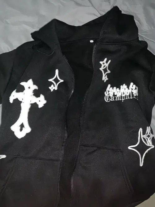 Japanese Brand Kataishi x Asai Embroidered Cardigan Hoodies Size US M / EU 48-50 / 2 - 4 Thumbnail