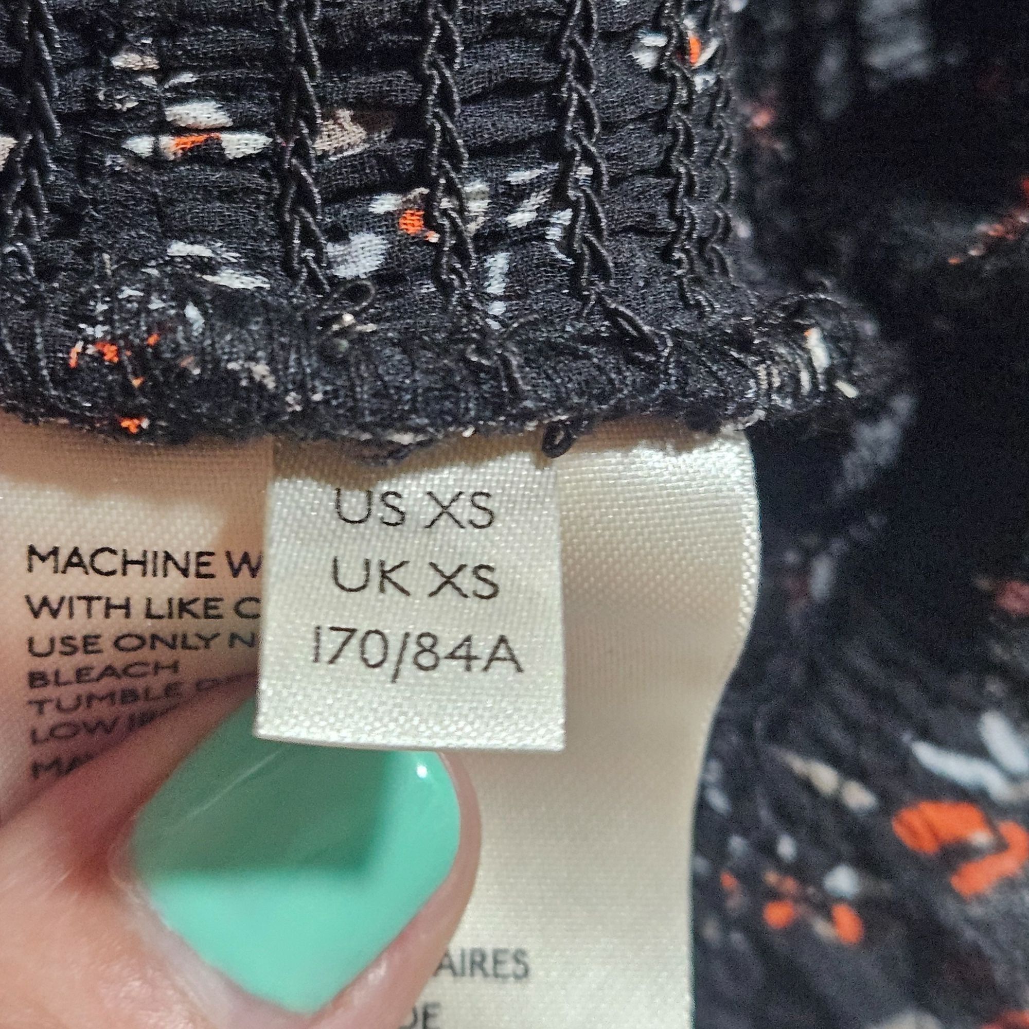Free People Free People Smocked Floral Blouse Black XS |Cottage core She Size XS / US 0-2 / IT 36-38 - 10 Thumbnail