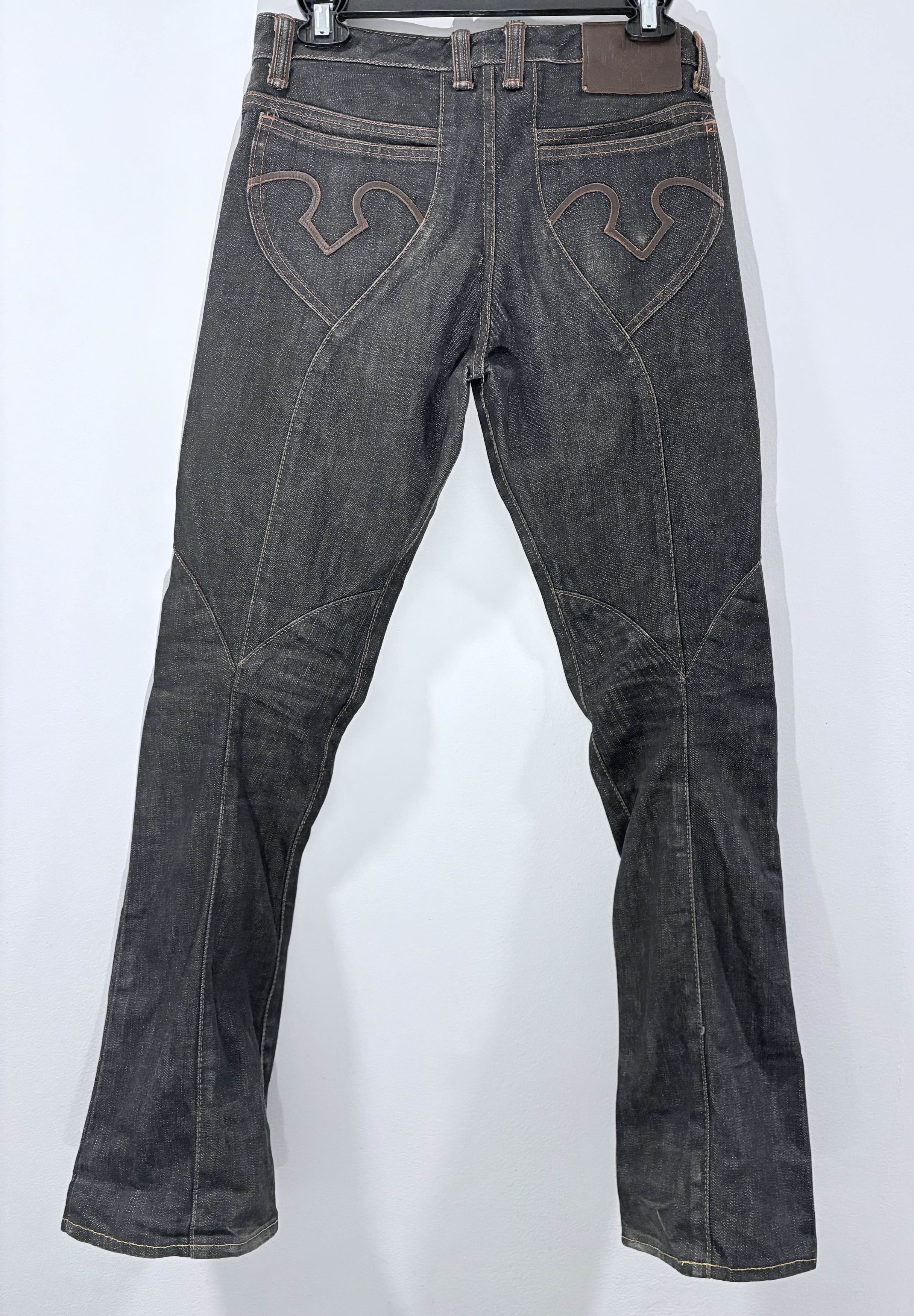 Obelisk Obelisk Western Style Leather 5 Pocket Jeans Size US 28 / EU 44 - 3 Thumbnail