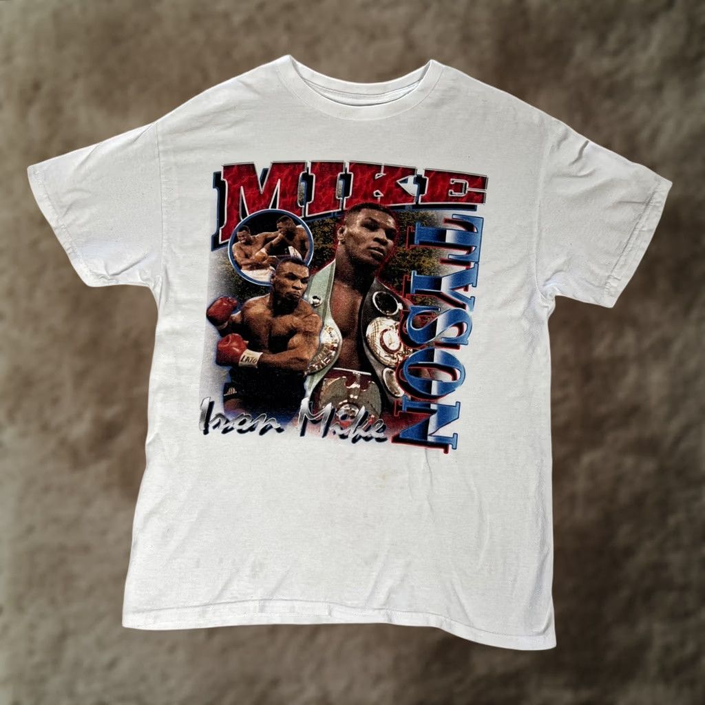 Vintage Vintage Mike Tyson T-Shirt Size Medium Iron Mike Rap Tee Retro Reprint Shirt Mens White 80s 90s Sports Archives Size US M / EU 48-50 / 2 - 1 Thumbnail