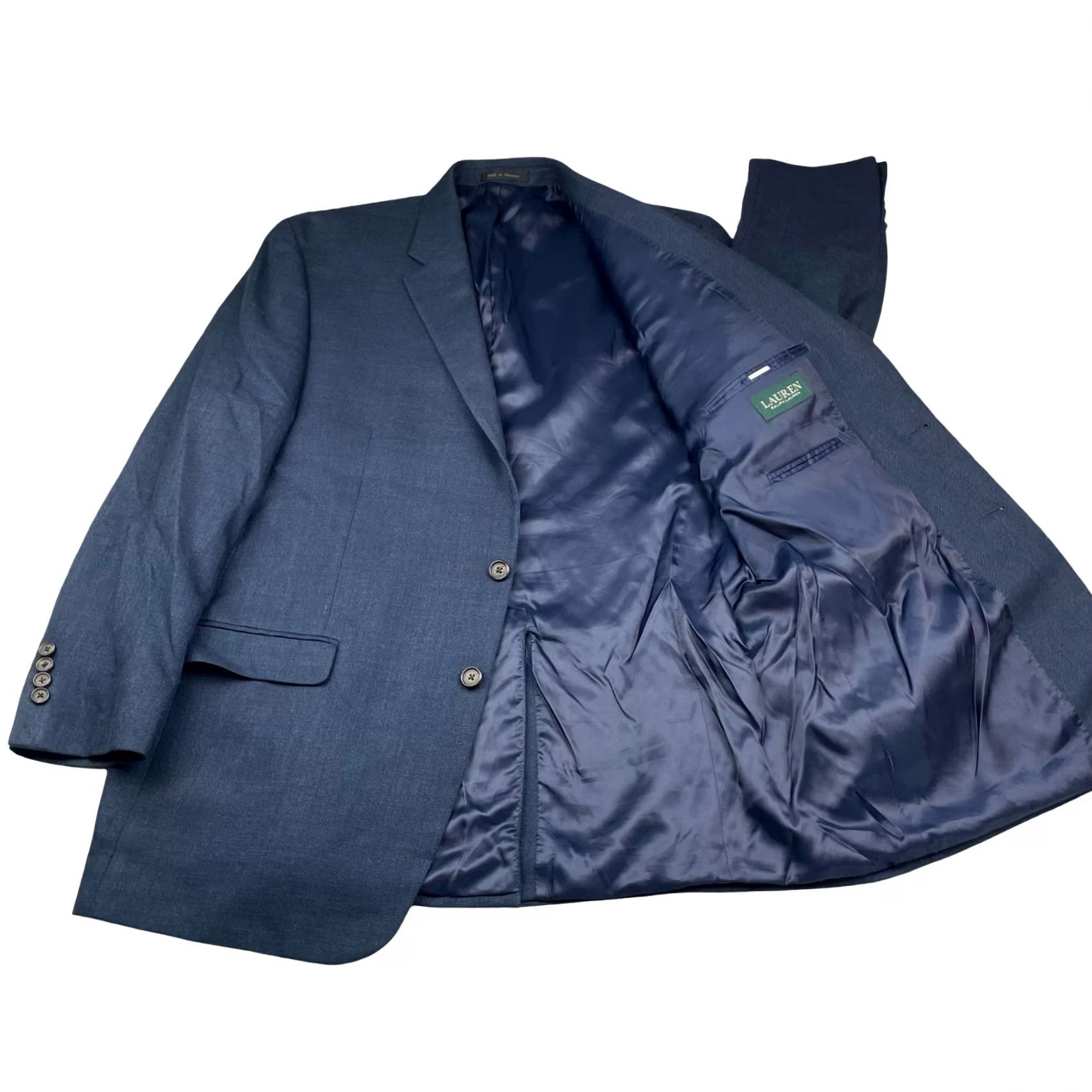Ralph Lauren Ralph Lauren LRL Men’s Navy Blue Linen Blend Blazer 46L Two-Button Size 46R - 3 Thumbnail