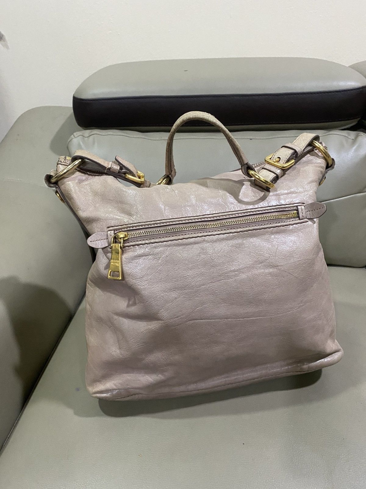 Prada Authentic Prada Saffiano Leather Shoulder Hobo Bag Size ONE SIZE - 3 Thumbnail
