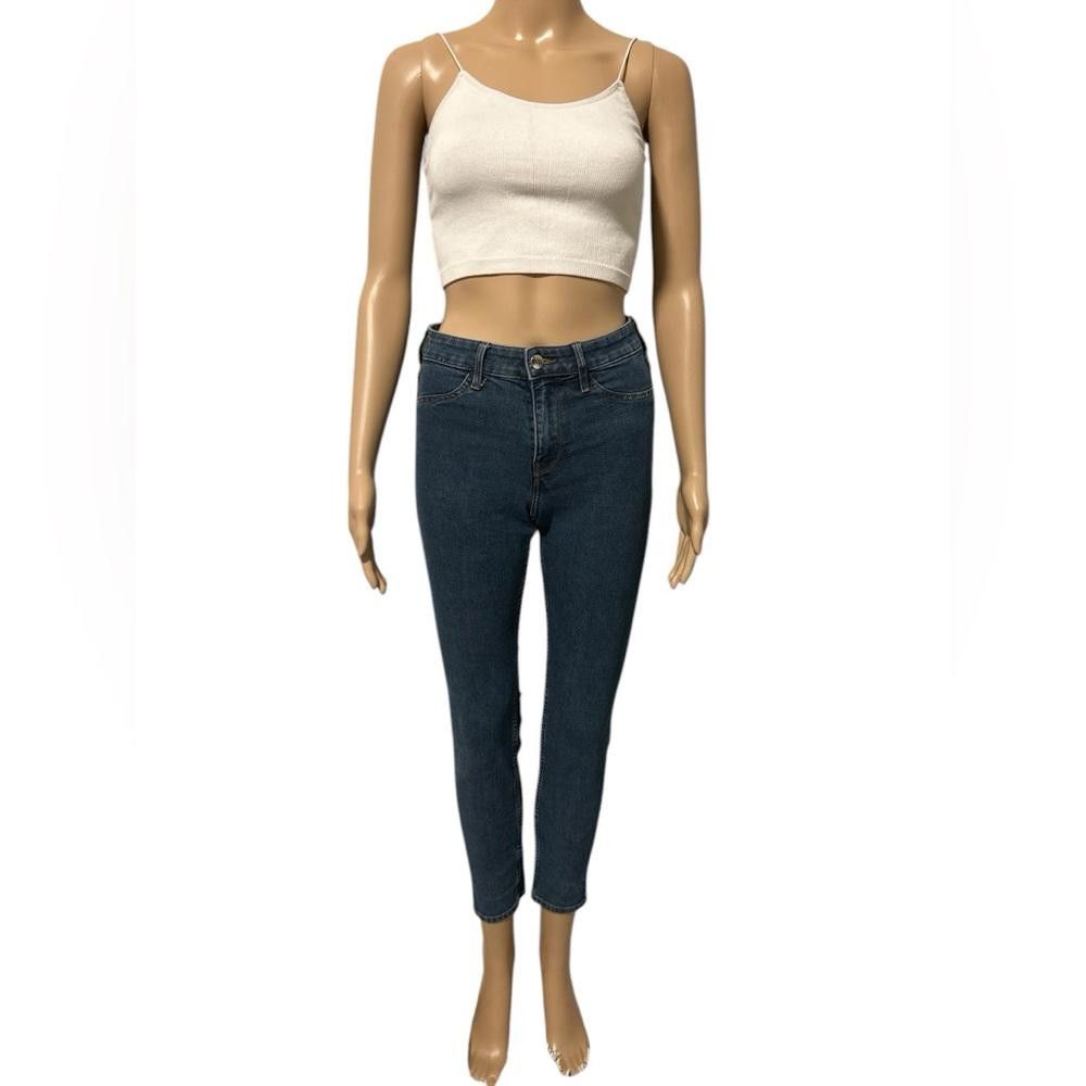 H&M H&M high rise dark wash skinny jeans Size 26" / US 2 / IT 38 - 1 Thumbnail