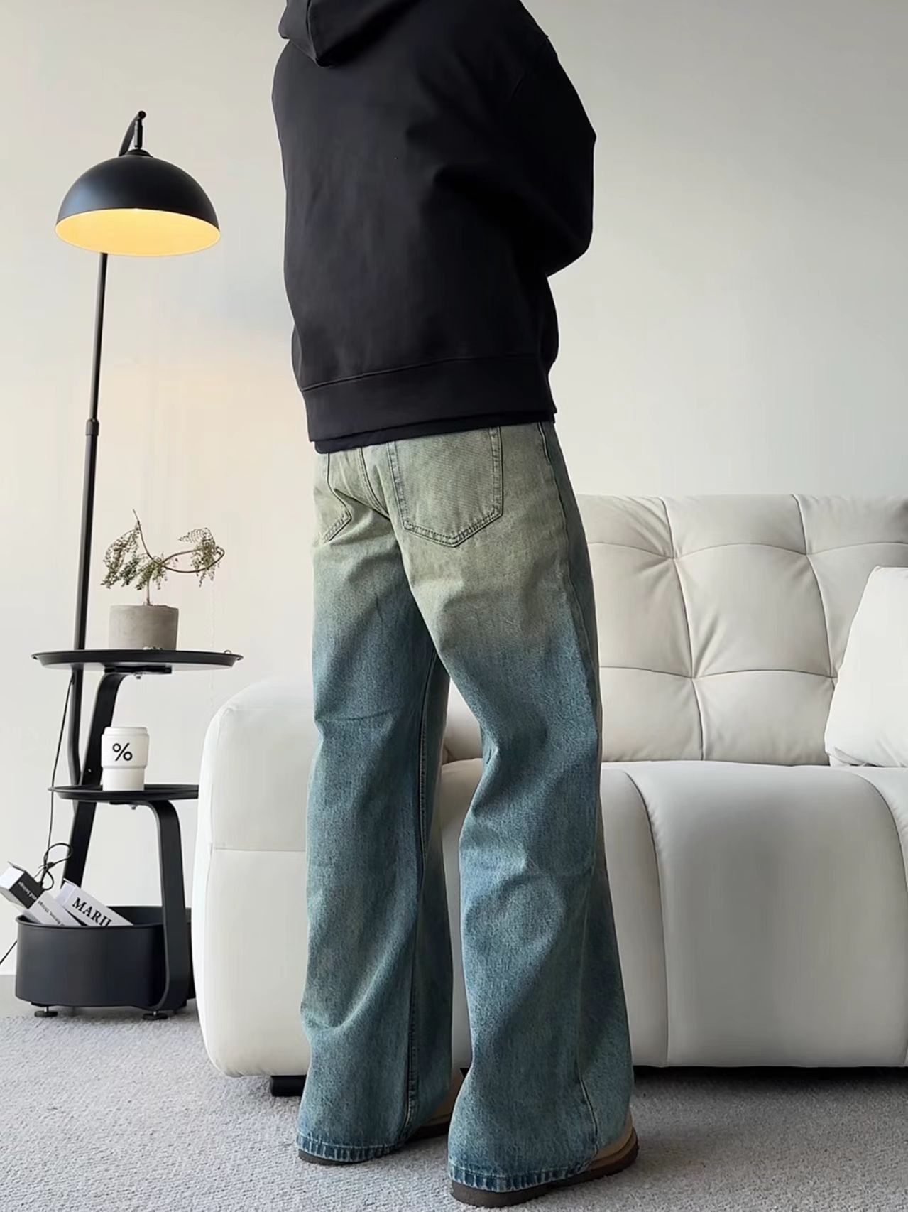 Japanese Brand × Vintage Vintage Gradient Washed and Aged Micro Flare Jeans Size US 30 / EU 46 - 4 Thumbnail