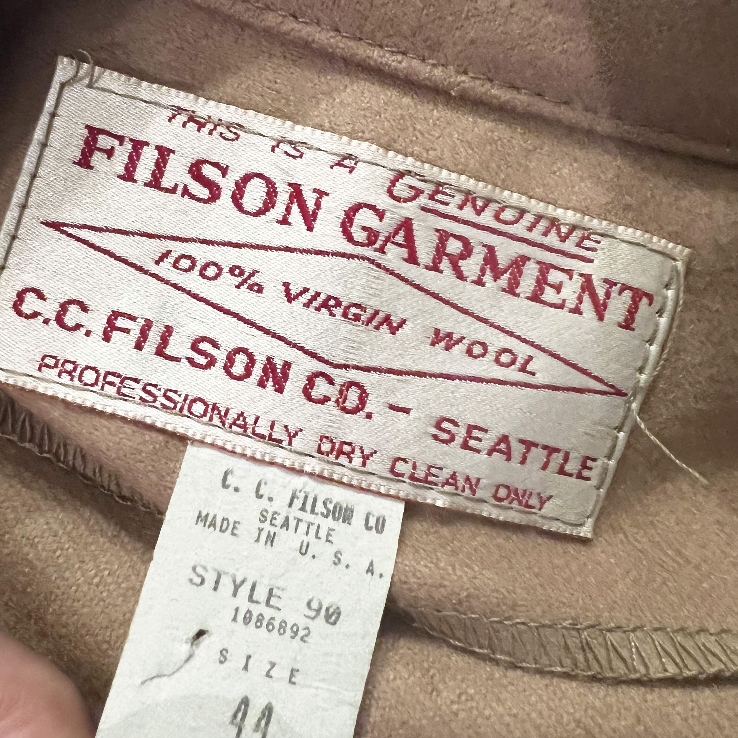 Filson $395 Vintage FILSON Men's Seattle Wool Jac-Shirt Size US L / EU 52-54 / 3 - 10 Thumbnail
