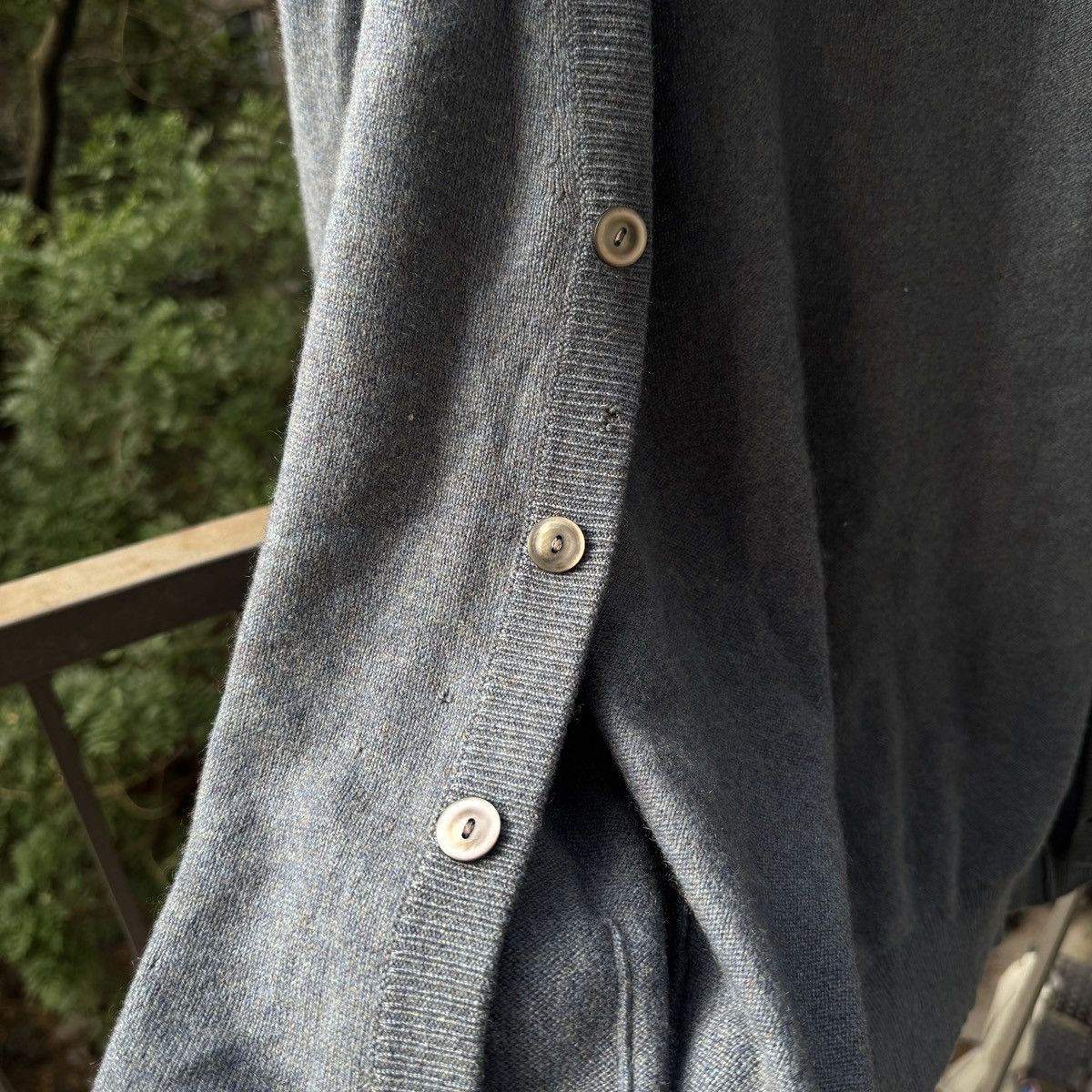 Vintage 60s Cashmere Faded Cardigan Sweater ERD Grunge Chrome Size US XL / EU 56 / 4 - 8 Thumbnail
