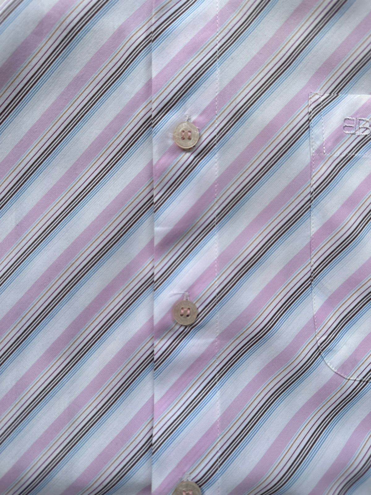 Balenciaga vintage balenciaga diagonal stripe short sleeve shirt Size US M / EU 48-50 / 2 - 2 Thumbnail