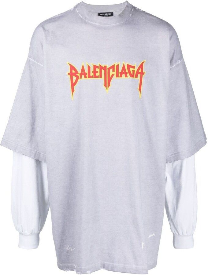 Balenciaga Metal Double Sleeve Longsleeve T-shirt | Grailed