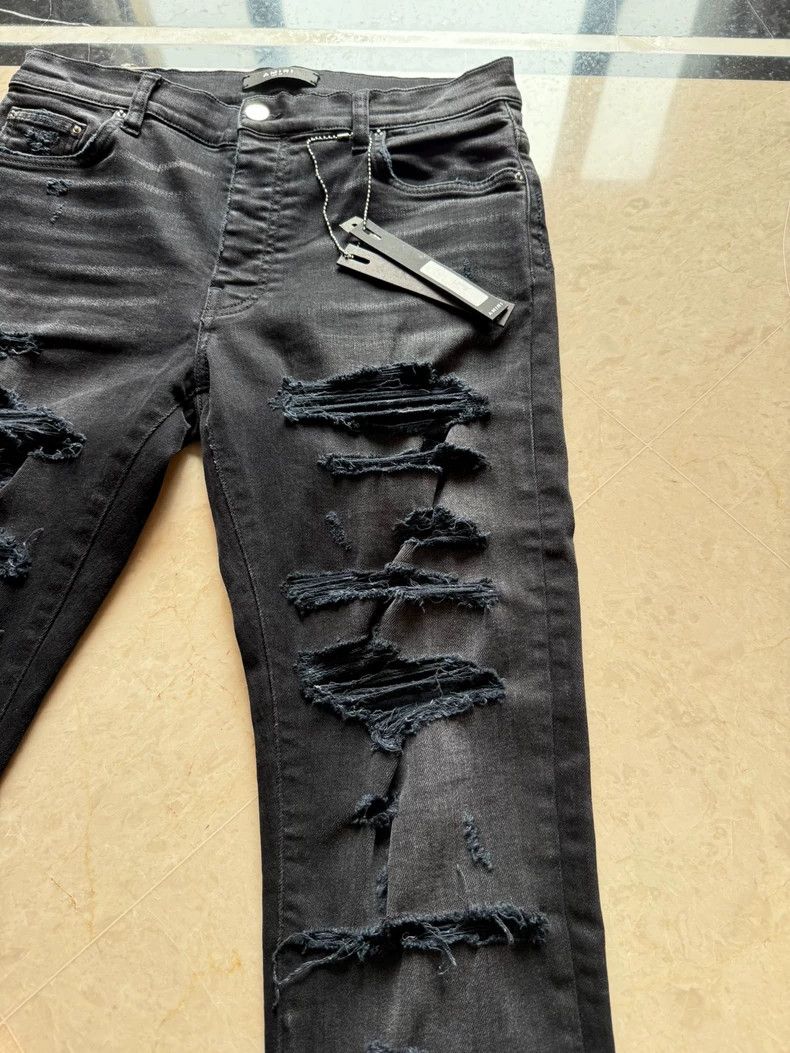 Amiri Amiri ripped vintage distressed skinny jeans Size US 32 / EU 48 - 3 Thumbnail