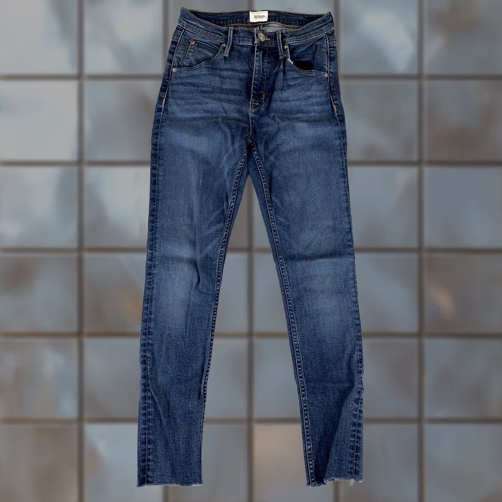 Hudson Hudson Jeans Blue Skinny Ankle Cut Women Raw Hem 26x27 Size 26" / US 2 / IT 38 - 1 Thumbnail