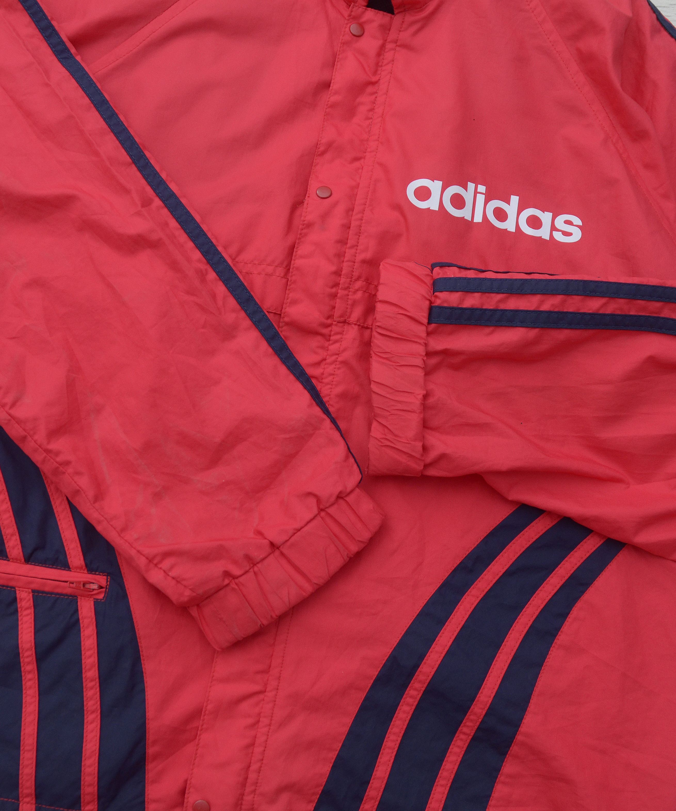 Adidas × Vintage Vintage 90's Adidas Windbreaker Lightweight Nylon Jacket Size US S / EU 44-46 / 1 - 7 Thumbnail