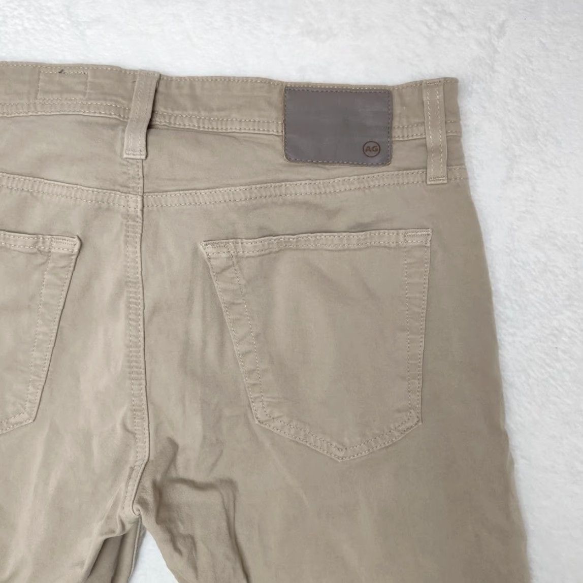 AG Adriano Goldschmied The Tellis Jeans Mens 30x32 Beige Slim Tapered Stretch