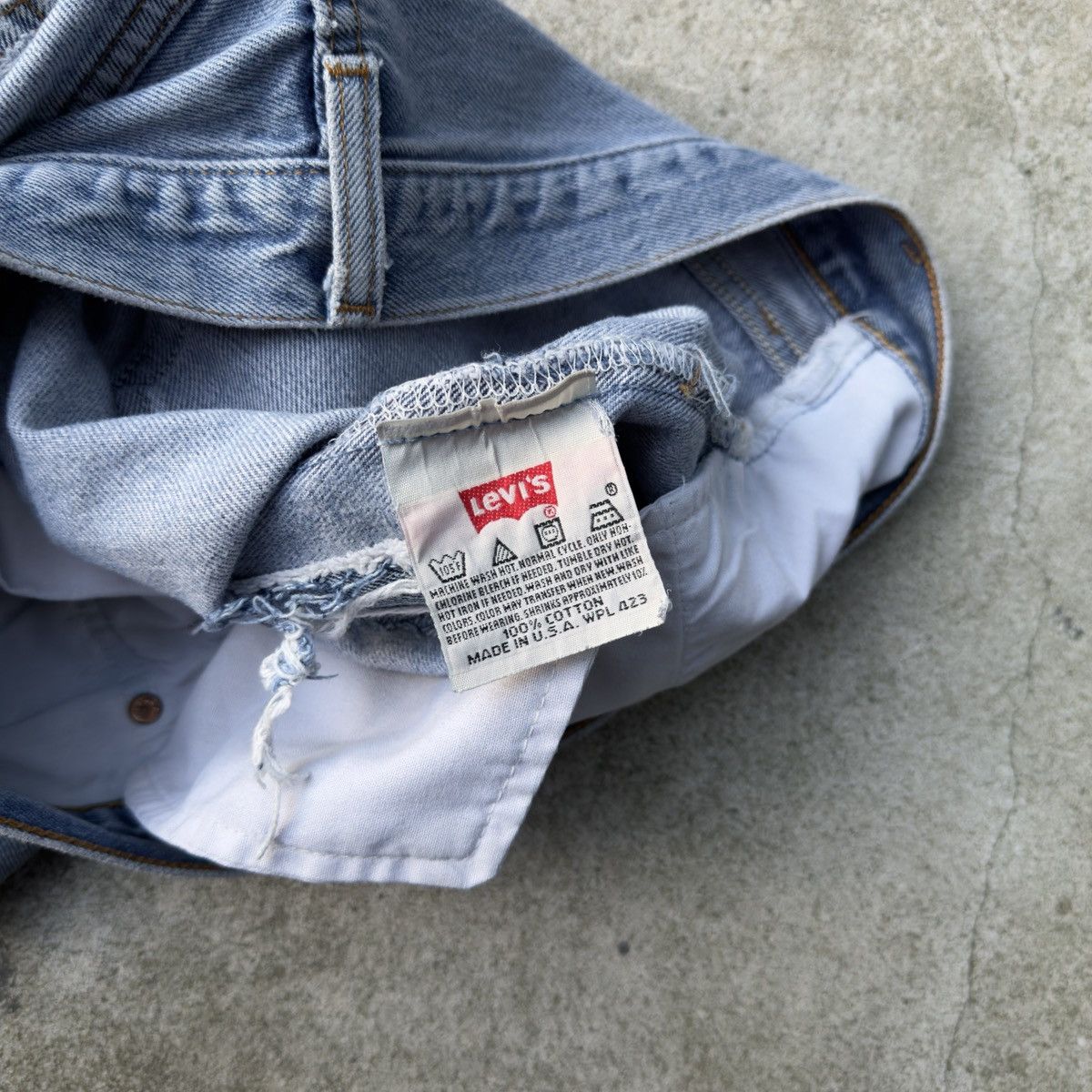 Levi's 90s Levi's 501xx Thrashed Repaired Cropped Jeans ERD Grunge Size US 32 / EU 48 - 6 Thumbnail