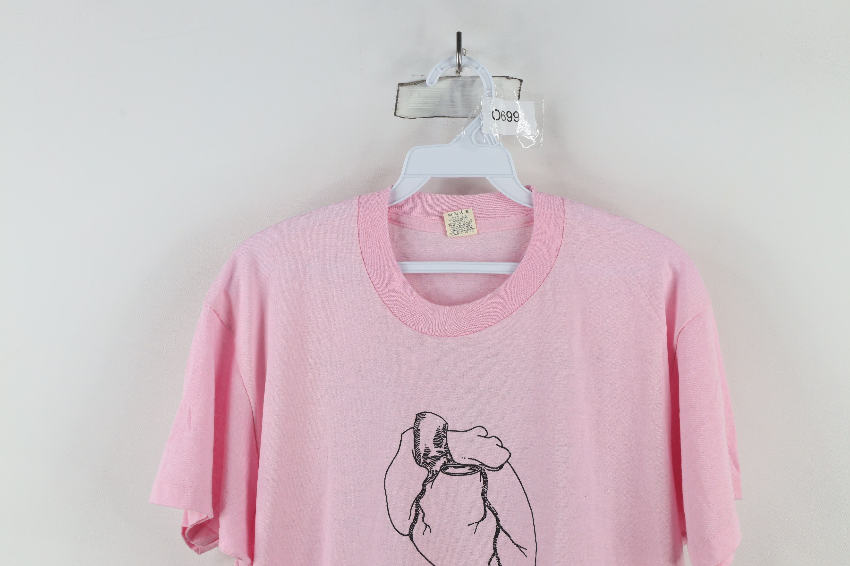 Vintage Vintage 80s 90s Dobutamine Heart Failure T-Shirt Pink USA Size XL / US 12-14 / IT 48-50 - 2 Thumbnail