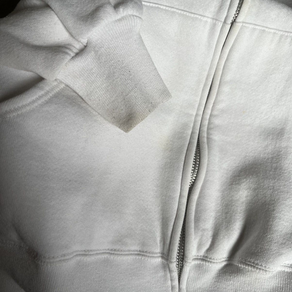 Jerzees Vintage 1990s Jerzees by Russell White Blank Zip Up Hoodie Size US XL / EU 56 / 4 - 8 Thumbnail