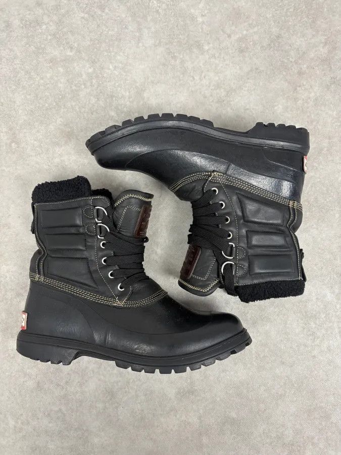 Dsquared2 AW2008 Dsquared2 Black Puffer Leather Ski Boots Size US 11 / EU 44 - 4 Thumbnail