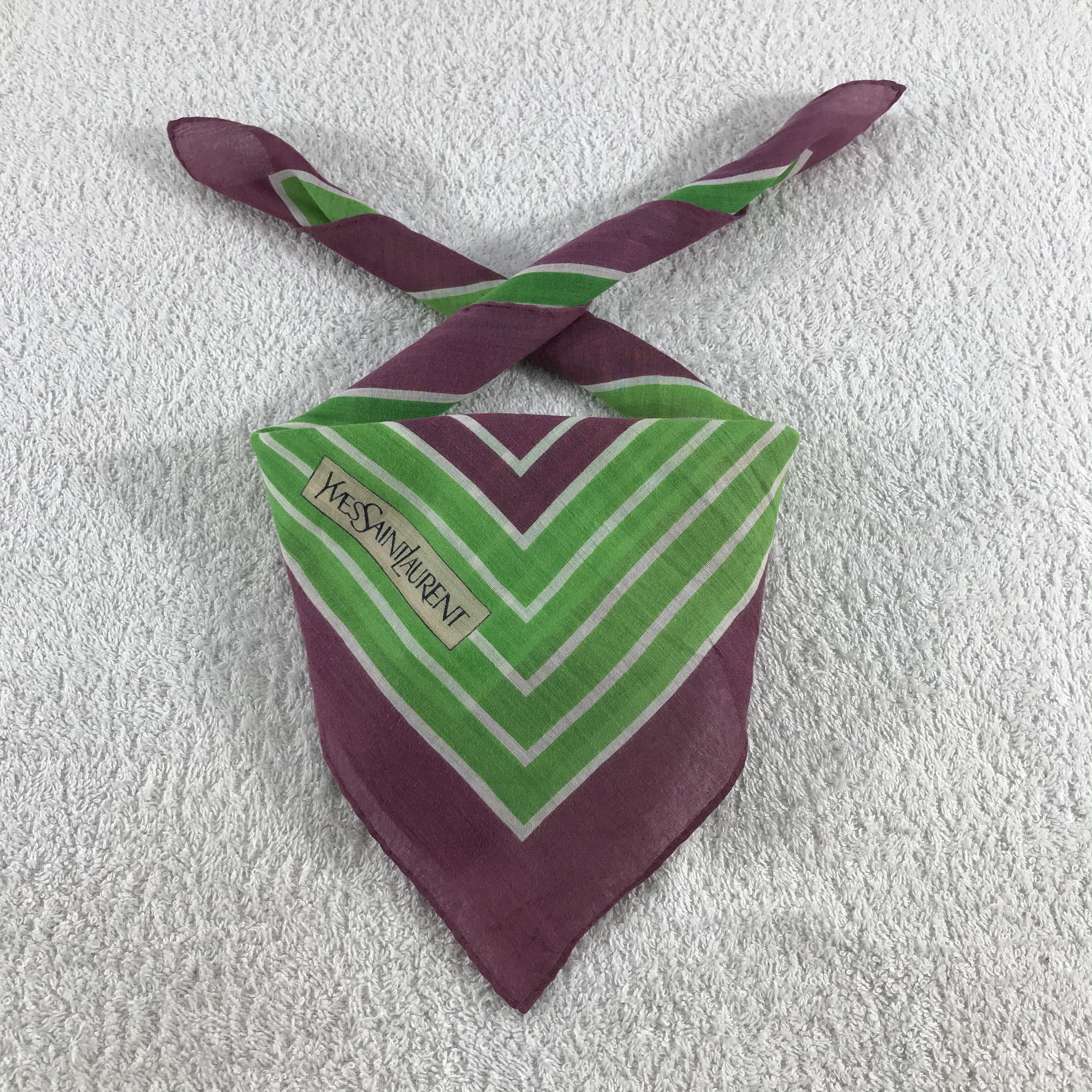 Vintage × Yves Saint Laurent Yves Saint Laurent Bandana / Handkerchief /Neckerchief -S115 Size ONE SIZE - 3 Thumbnail