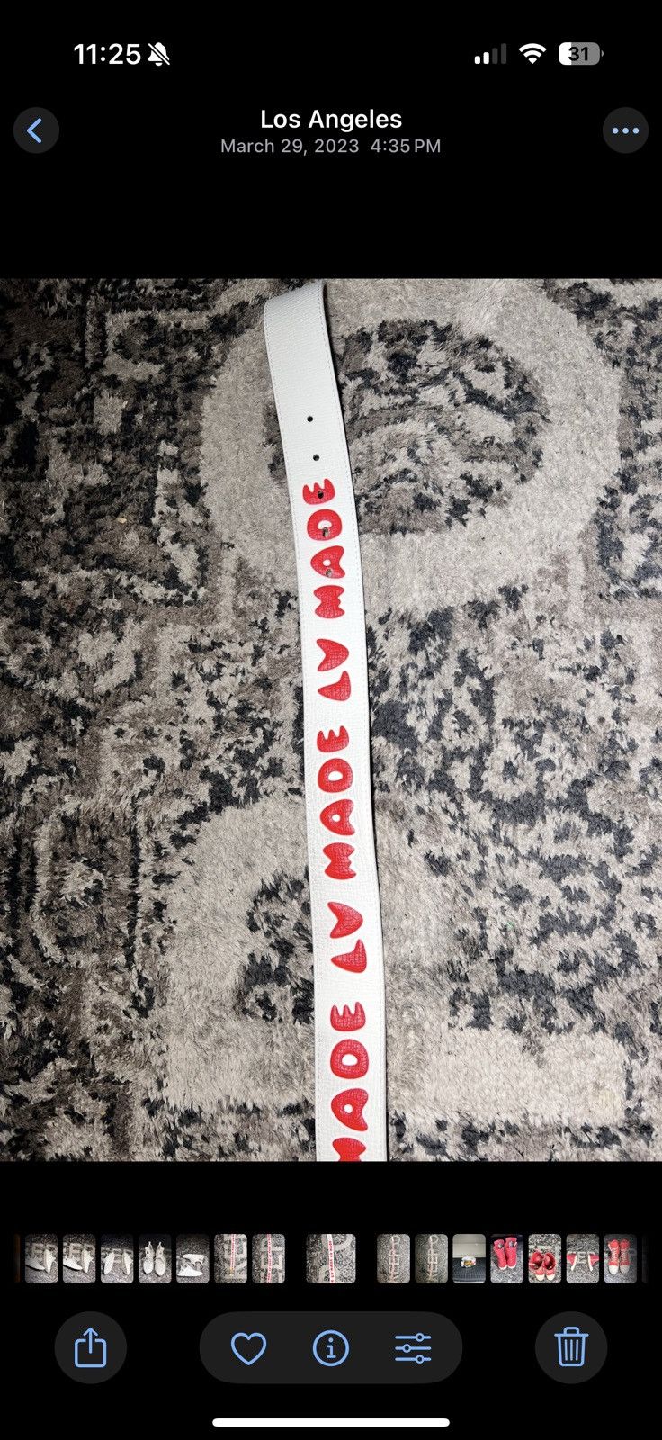 Louis Vuitton × Nigo LV MADE 40 MM REVERSIBLE BELT Size 40 - 5 Thumbnail