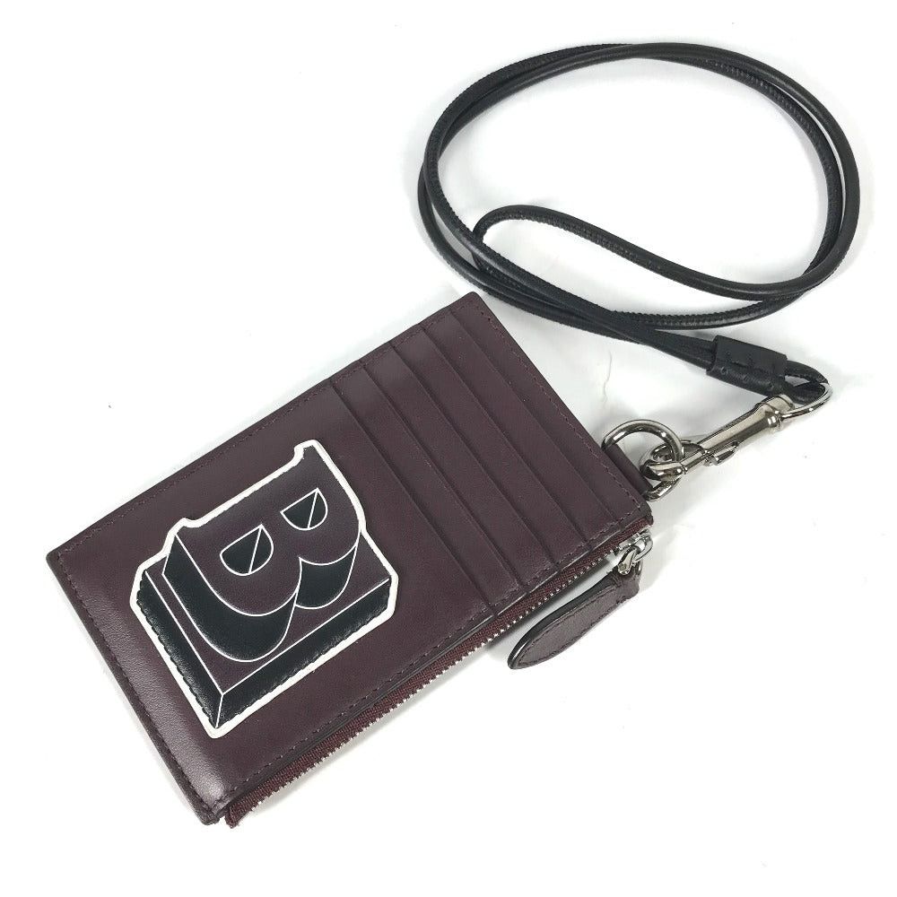 Burberry Burberry Wallet Change Purse Tb With Straps Fragment Case Card Coin Leather Men Purple Size ONE SIZE - 1 Thumbnail