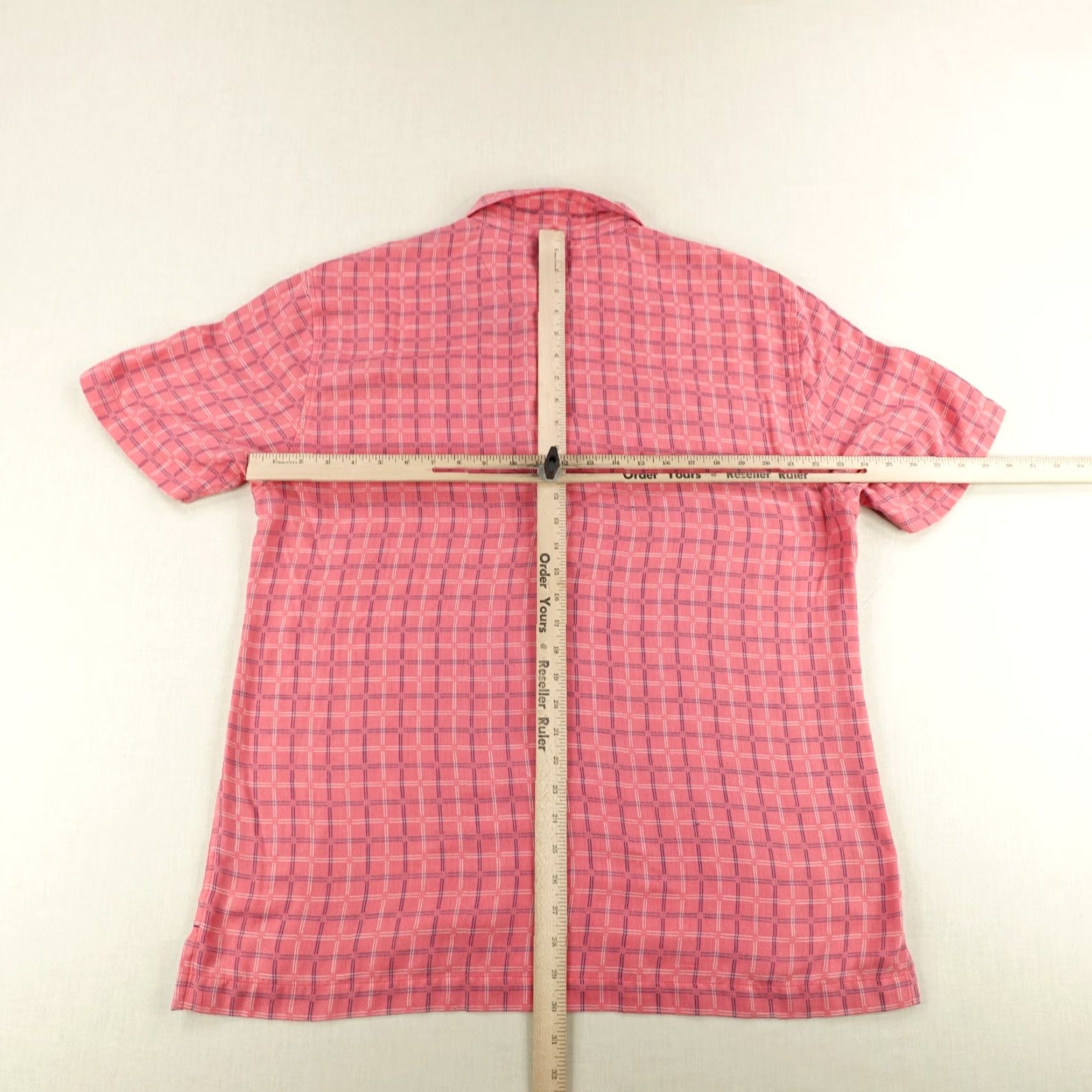 Tommy Bahama Tommy Bahama Shirt Men Large Pink Plaid Hawaiian Silk Blend Camp Button Up Aloha Size US L / EU 52-54 / 3 - 6 Thumbnail