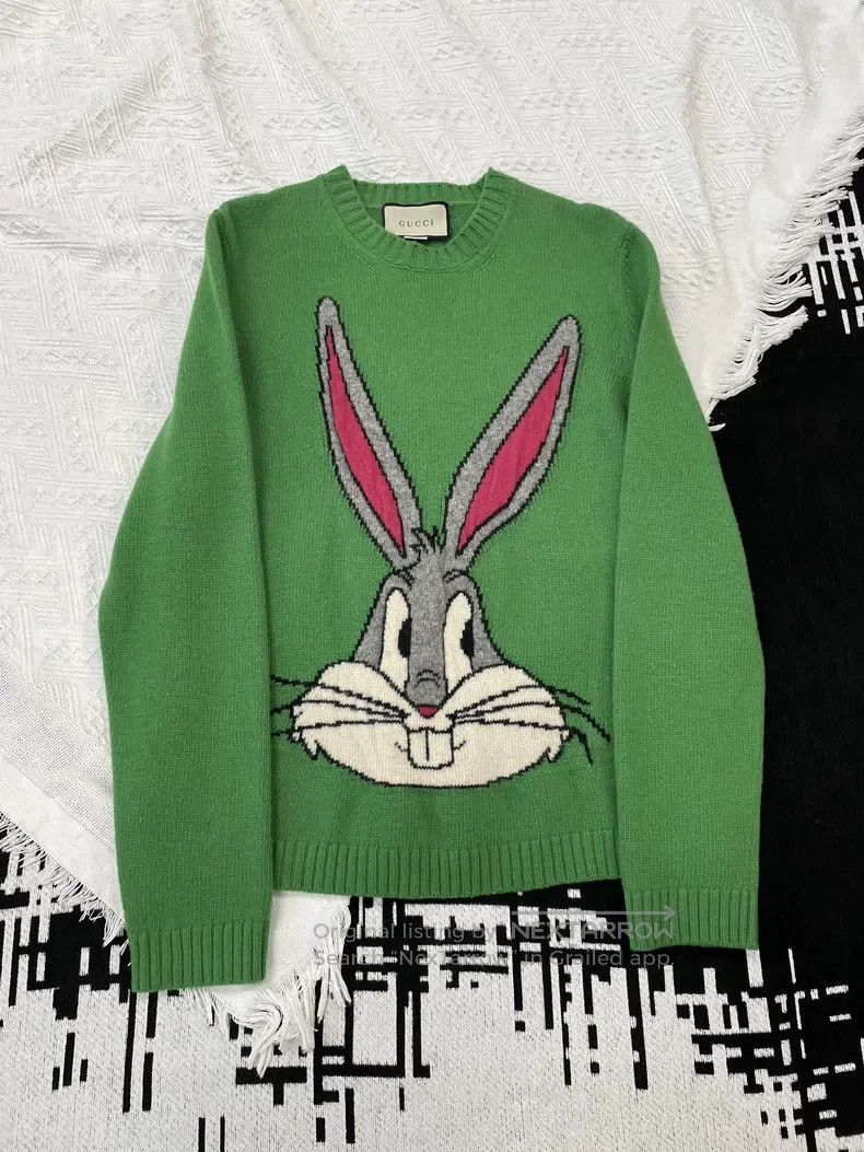 Gucci Gucci Green Rabbit Brother Sweater Knitwear sweater Size US M / EU 48-50 / 2 - 1 Thumbnail