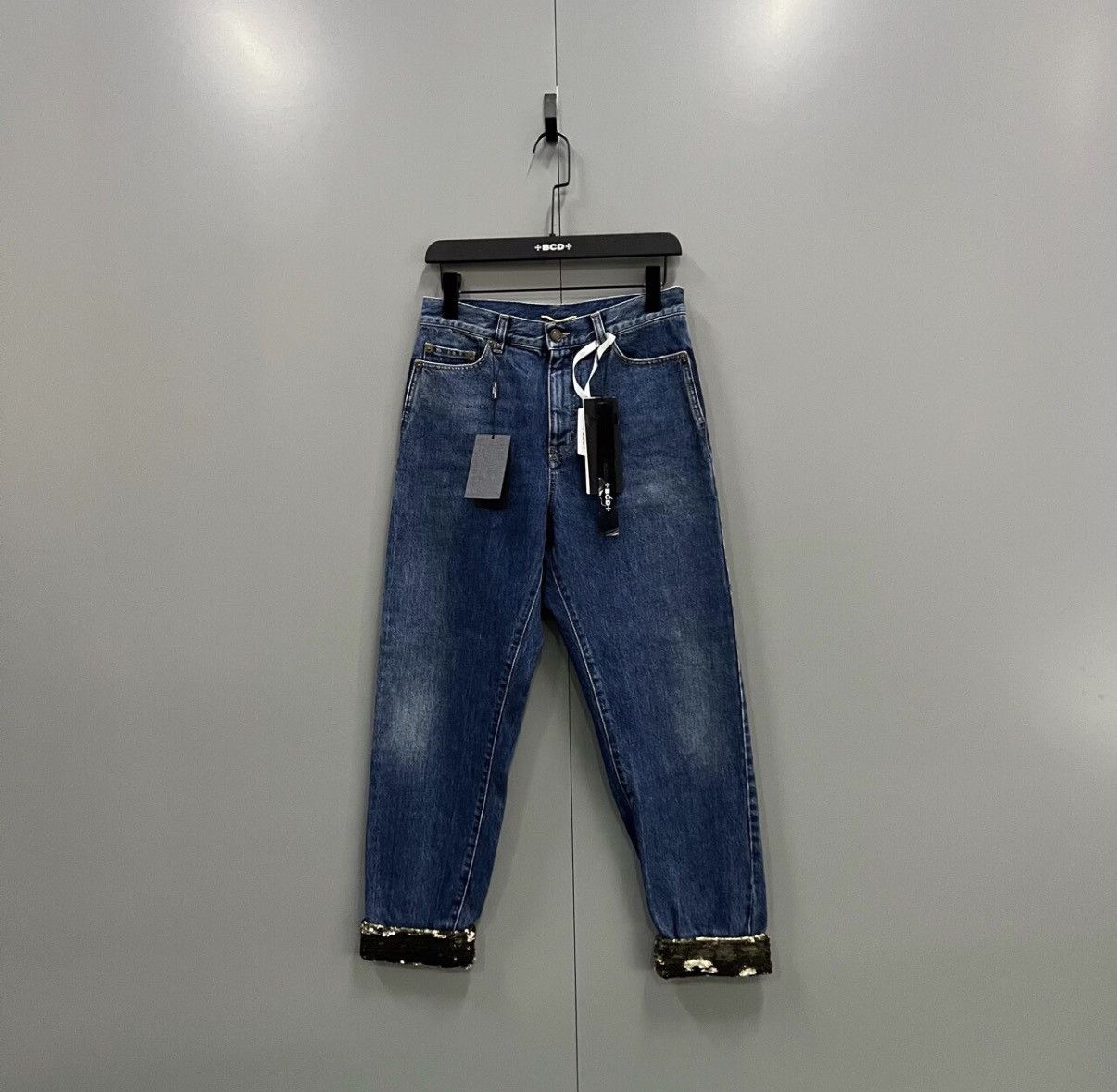 Saint Laurent Paris Saint Laurent Sequin Jeans J41 Size 25" / US 0 / IT 36 - 1 Thumbnail