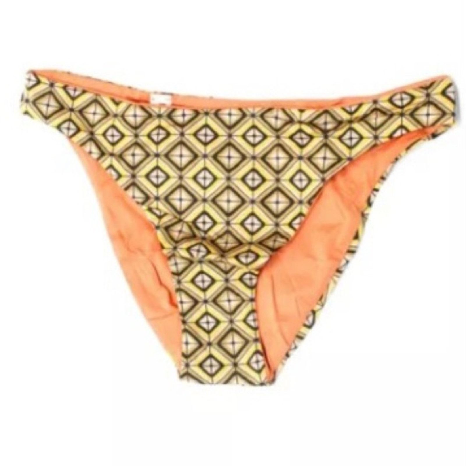 La Perla La Perla Studio Geometric Orange Reversible Bikini Bottom 6 Size ONE SIZE - 2 Thumbnail