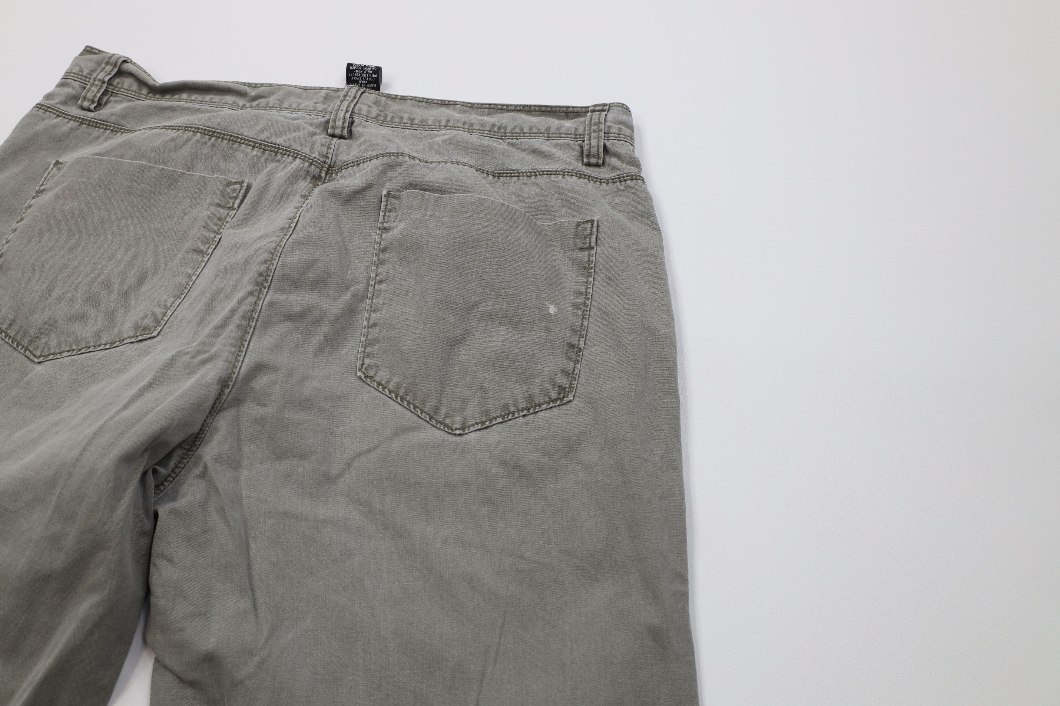 Calvin Klein Vintage 90s Calvin Klein Stonewash Wide Leg Pants Green Size US 34 / EU 50 - 9 Thumbnail